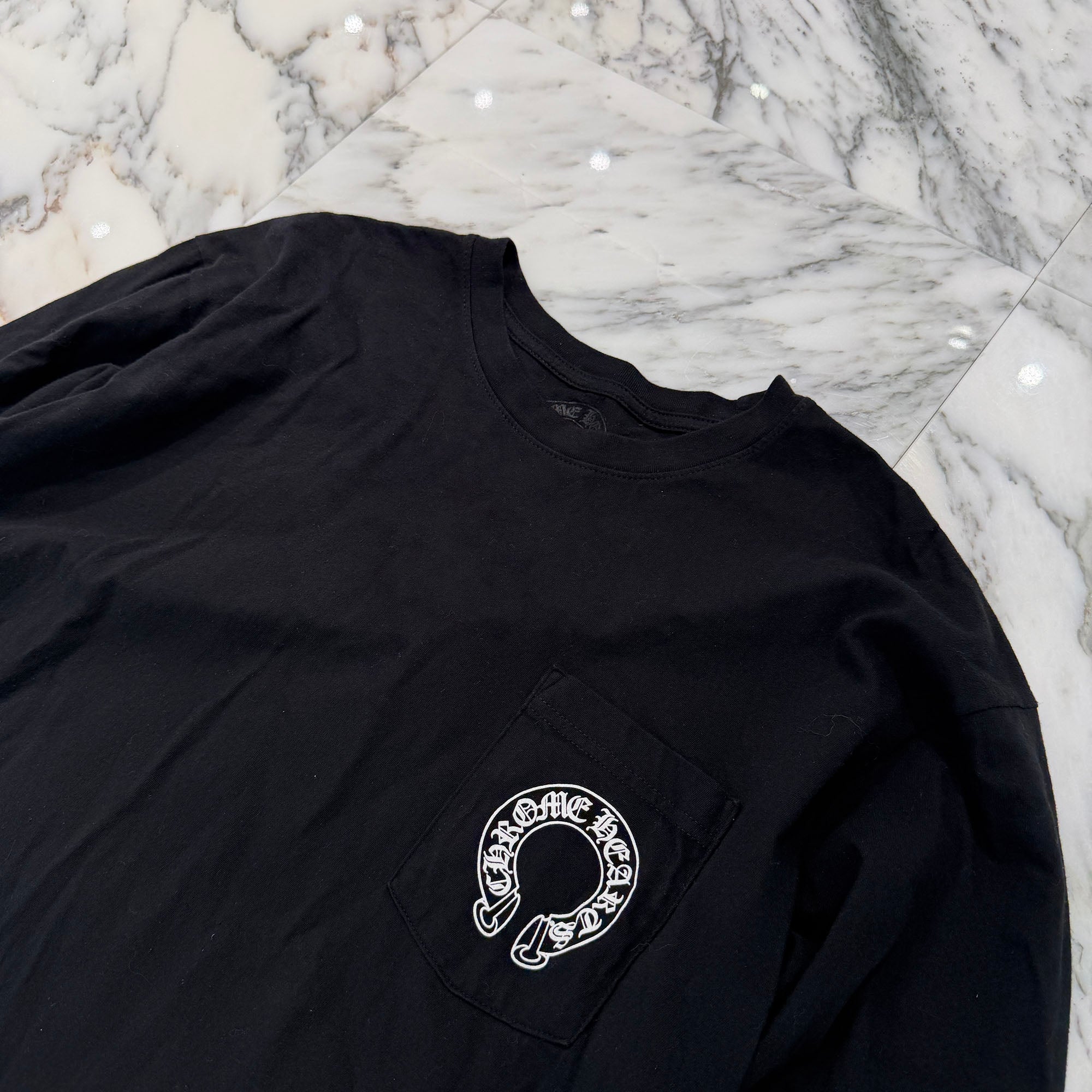 CHROME HEARTS Floral Cross Horseshoe Long Sleeve Tee Size XL クロムハーツ フローラルクロス ホースシュー ロングスリーブ Tシャツ サイズXL