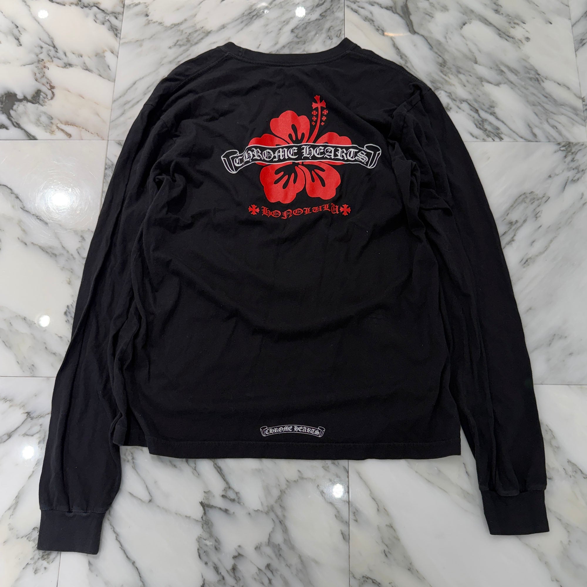 CHROME HEARTS Honolulu Limited Back Scroll Logo Long Sleeve Tee Size XL クロムハーツ ホノルル限定 バックスクロールロゴ ロングスリーブTシャツ サイズXL