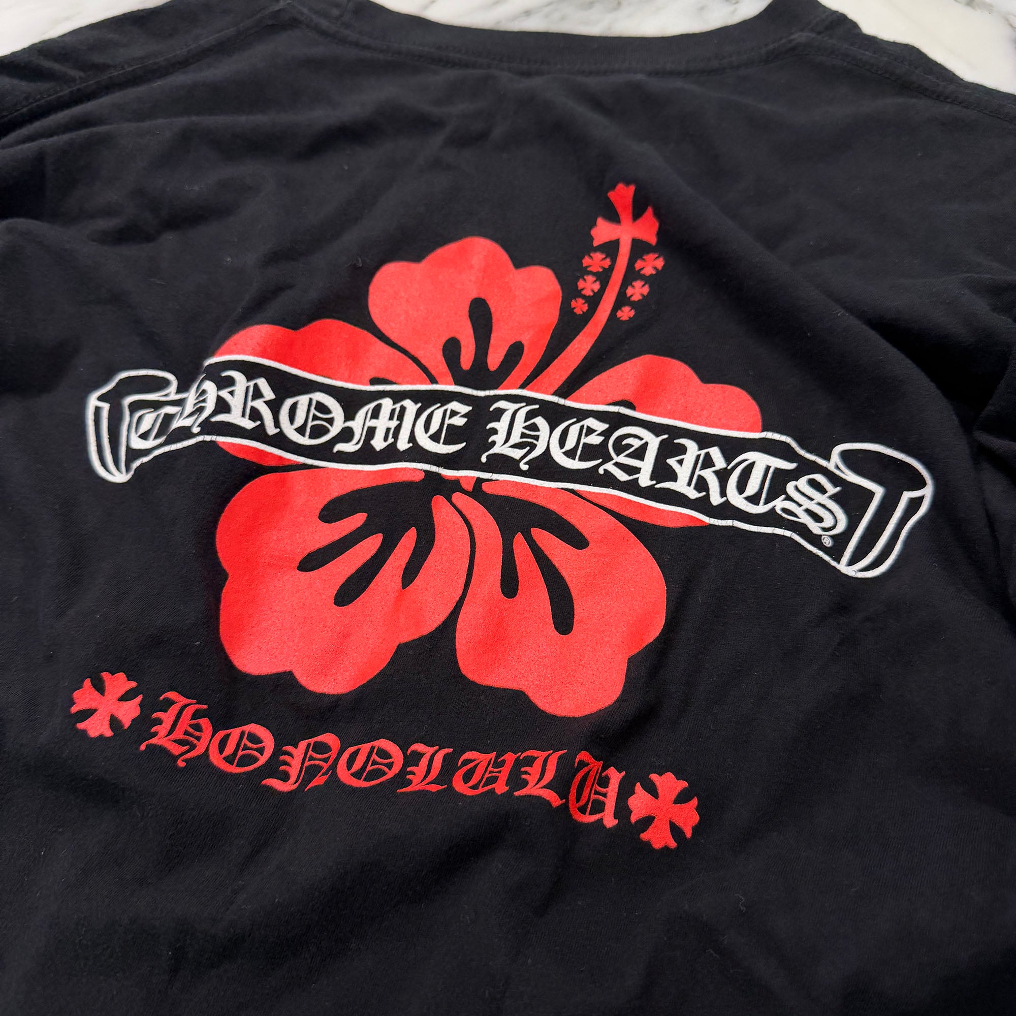 CHROME HEARTS Honolulu Limited Back Scroll Logo Long Sleeve Tee Size XL クロムハーツ ホノルル限定 バックスクロールロゴ ロングスリーブTシャツ サイズXL