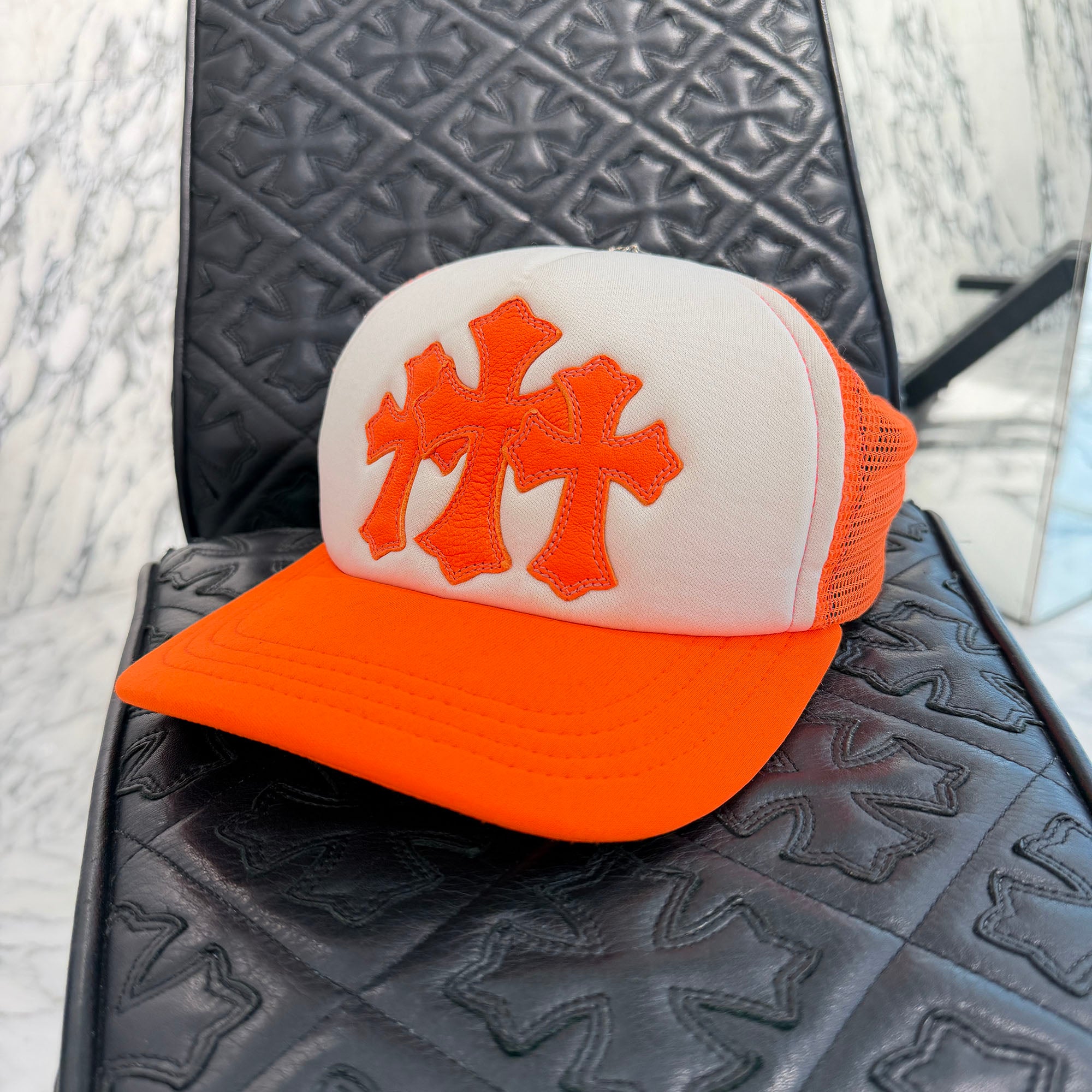 CHROME HEARTS Triple Cross Patch Trucker Cap ONE SIZE（53-60）クロムハーツ トリプルクロスパッチ トラッカーキャップ ONE SIZE（53-60）