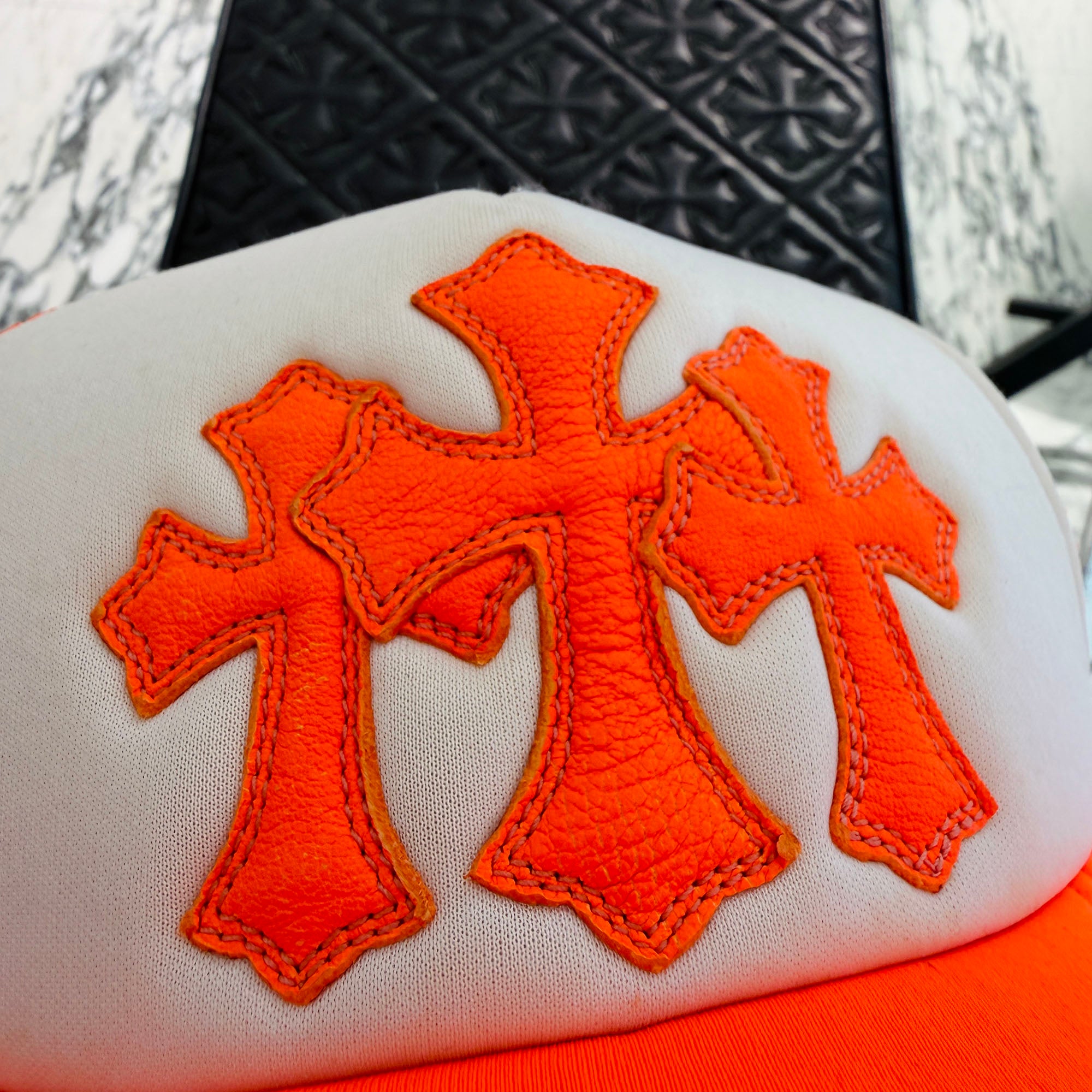 CHROME HEARTS Triple Cross Patch Trucker Cap ONE SIZE（53-60）クロムハーツ トリプルクロスパッチ トラッカーキャップ ONE SIZE（53-60）