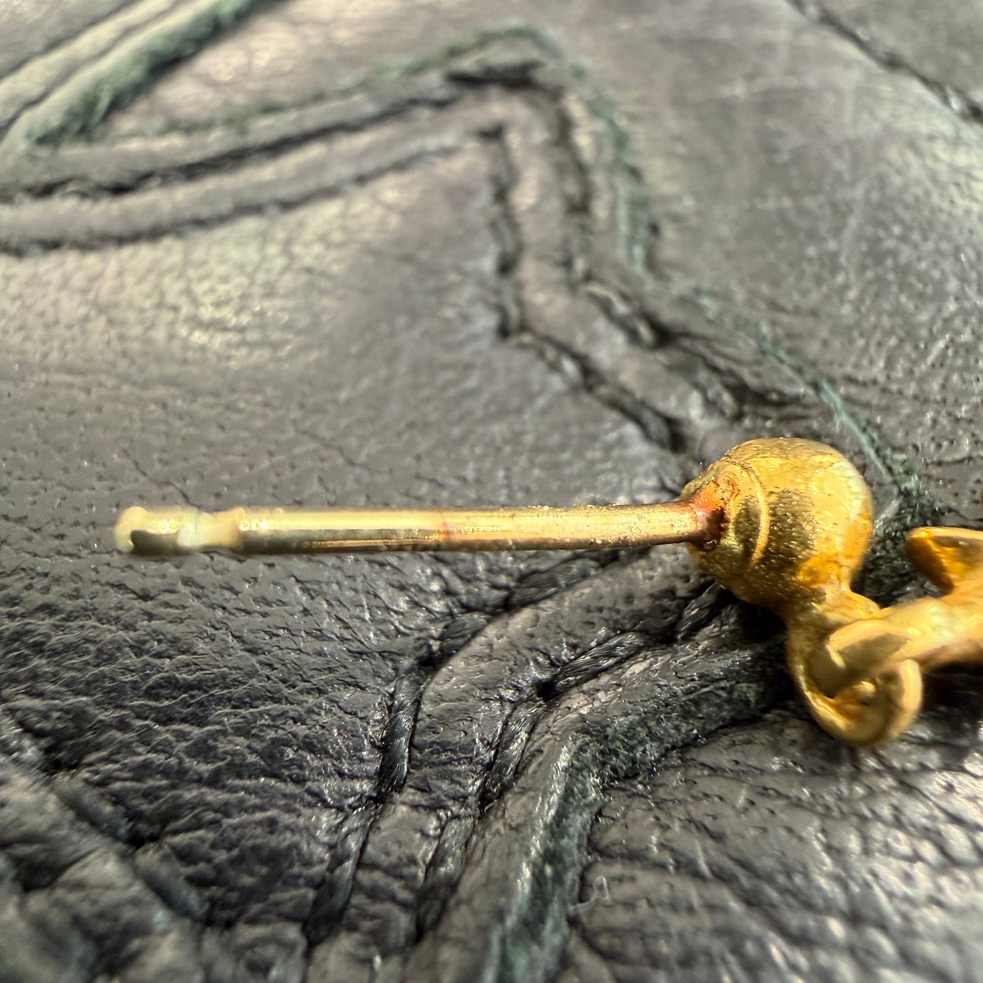 CHROME HEARTS 22K TINY E CH PLUS Earring 1 Diamond クロムハーツ 22K タイニーE CHプラス イヤリング ピアス 1ダイヤモンド