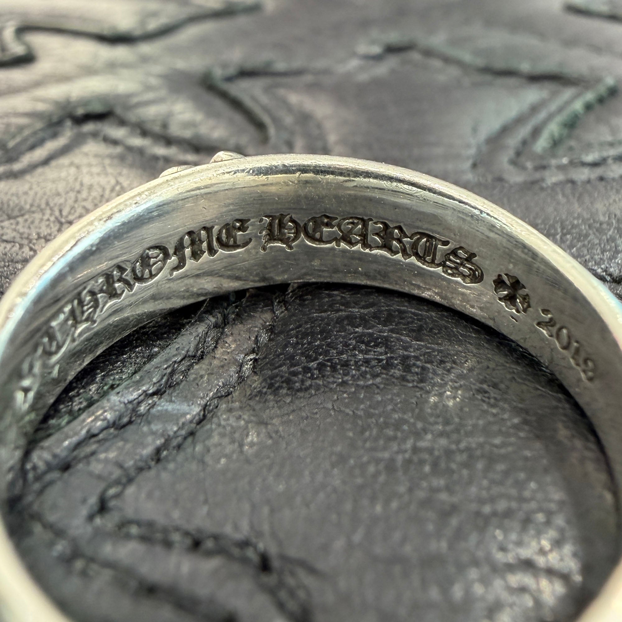 CHROME HEARTS Half Floral Cross Ring Size 24号 クロムハーツ ハーフフローラルクロス リング サイズ24号