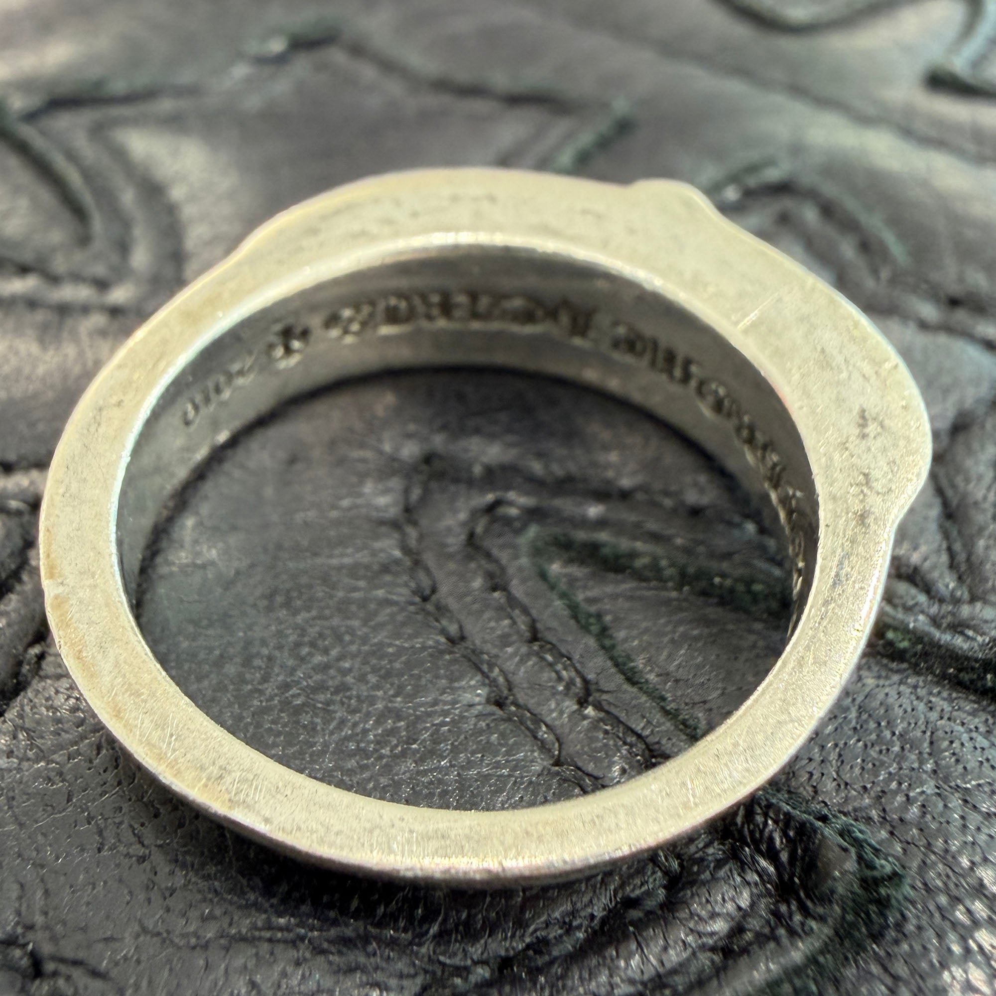 CHROME HEARTS Half Floral Cross Ring Size 24号 クロムハーツ ハーフフローラルクロス リング サイズ24号