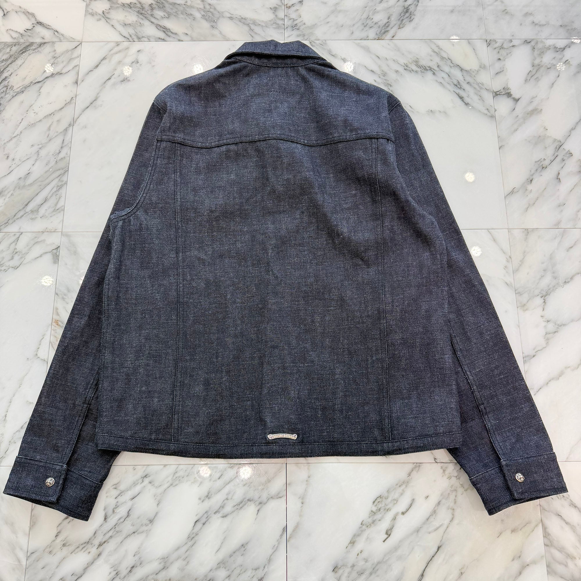 CHROME HEARTS KS Fit Cross Ball Button Denim Jacket Size L クロムハーツ KSフィット クロスボールボタン デニムジャケット サイズL