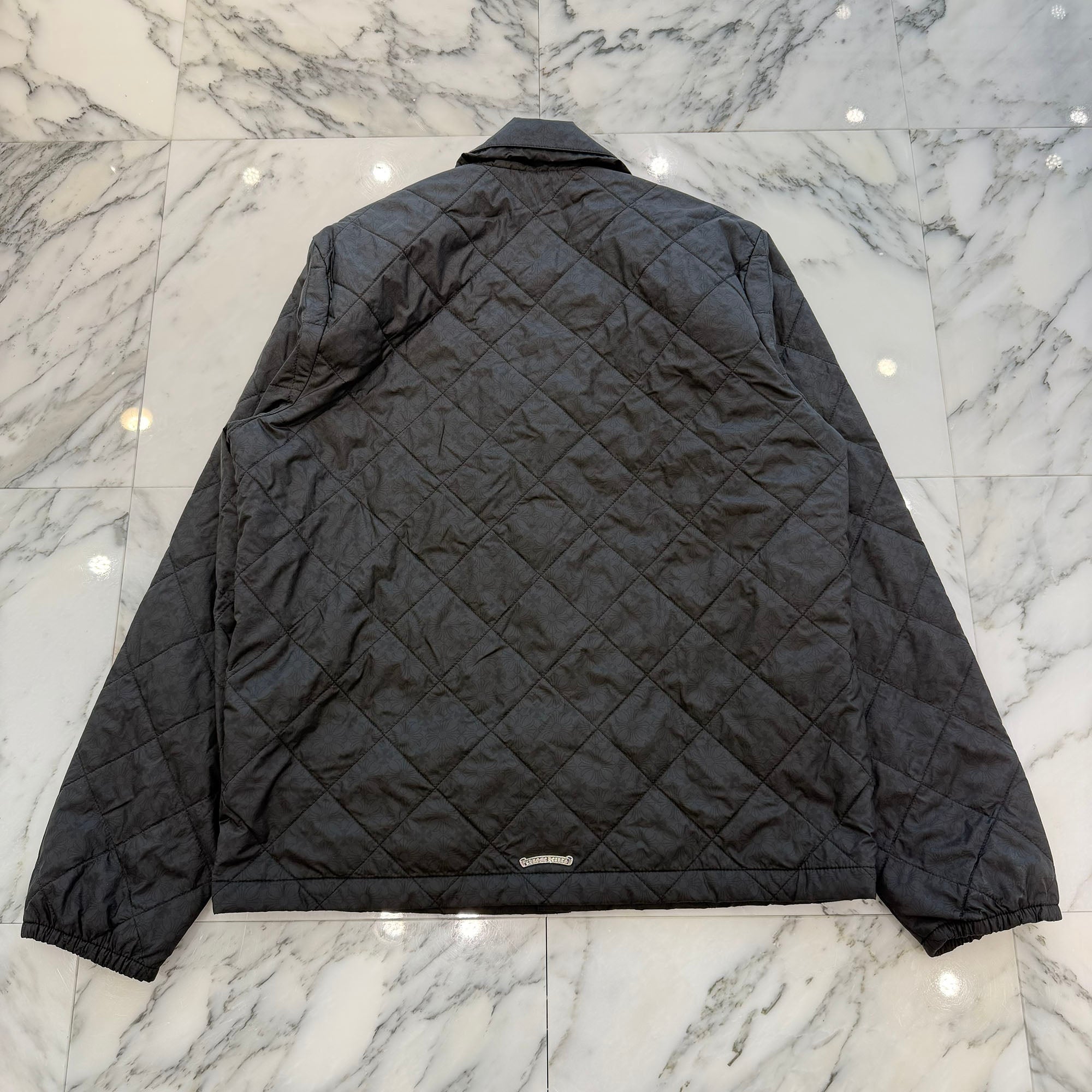 CHROME HEARTS CH Logo Embroidery Quilting Nylon Jacket Size L