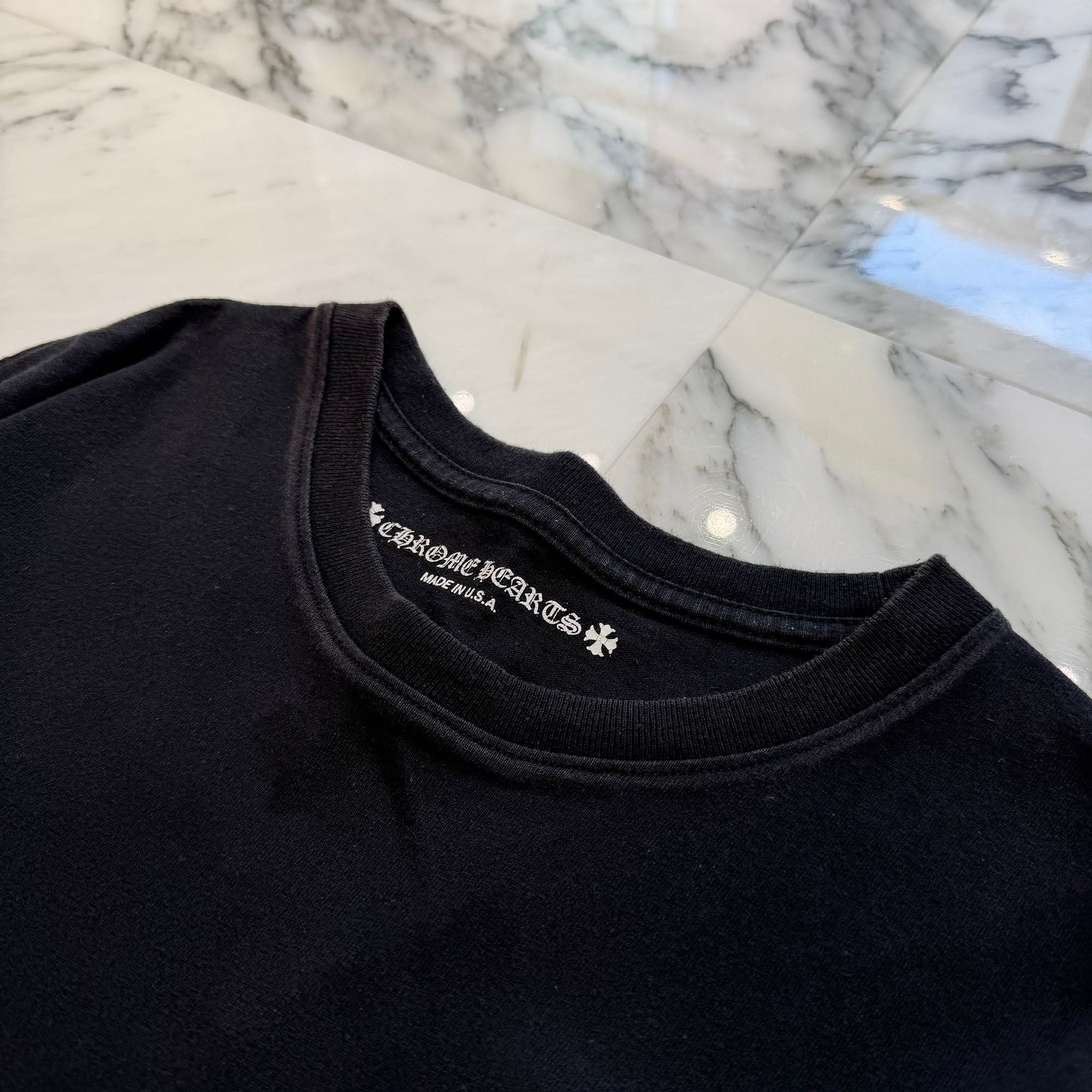 CHROME HEARTS American Flag Back Scroll Logo Label Long Sleeve Tee Size XL クロムハーツ アメリカンフラッグ バックスクロール ロゴラベル ロングスリーブ Tシャツ サイズXL