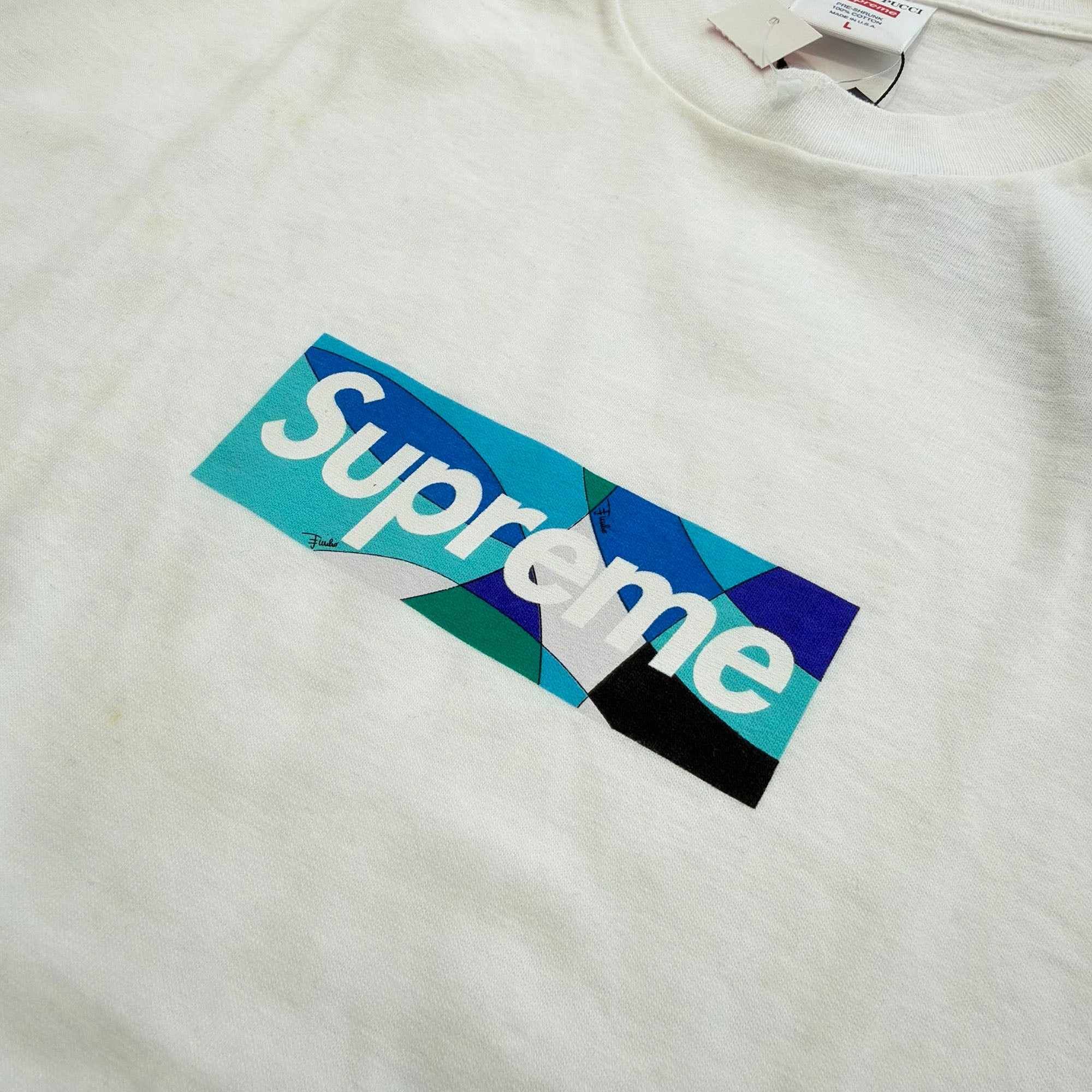 Supreme × Emilio Pucci 2021SS Box Logo Tee Size L シュプリーム×エミリオ・プッチ ボックスロゴ Tシャツ サイズL