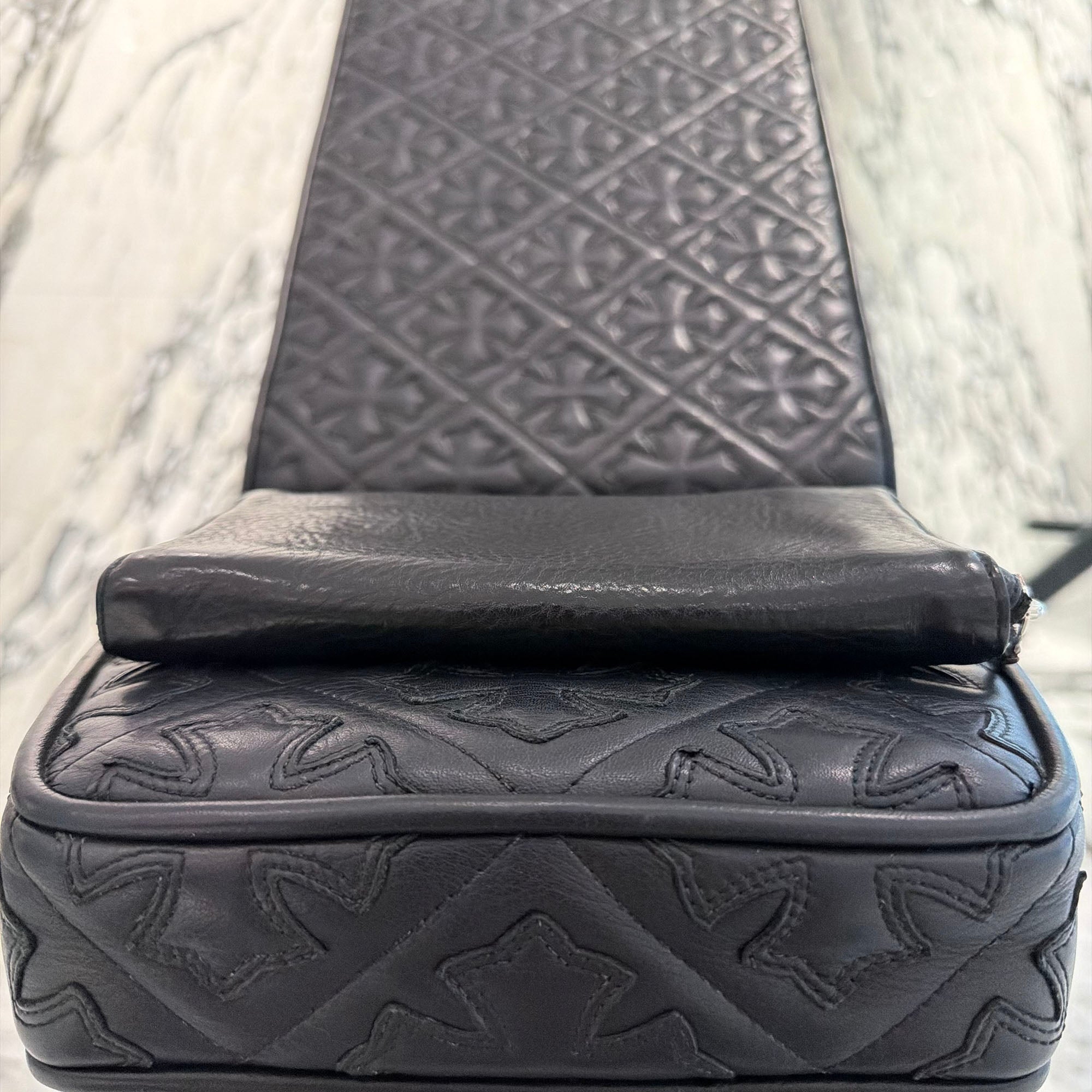 CHROME HEARTS REC F ZIP Plane Leather Wallet クロムハーツ レック F ジップ プレーン レザー ウォレット