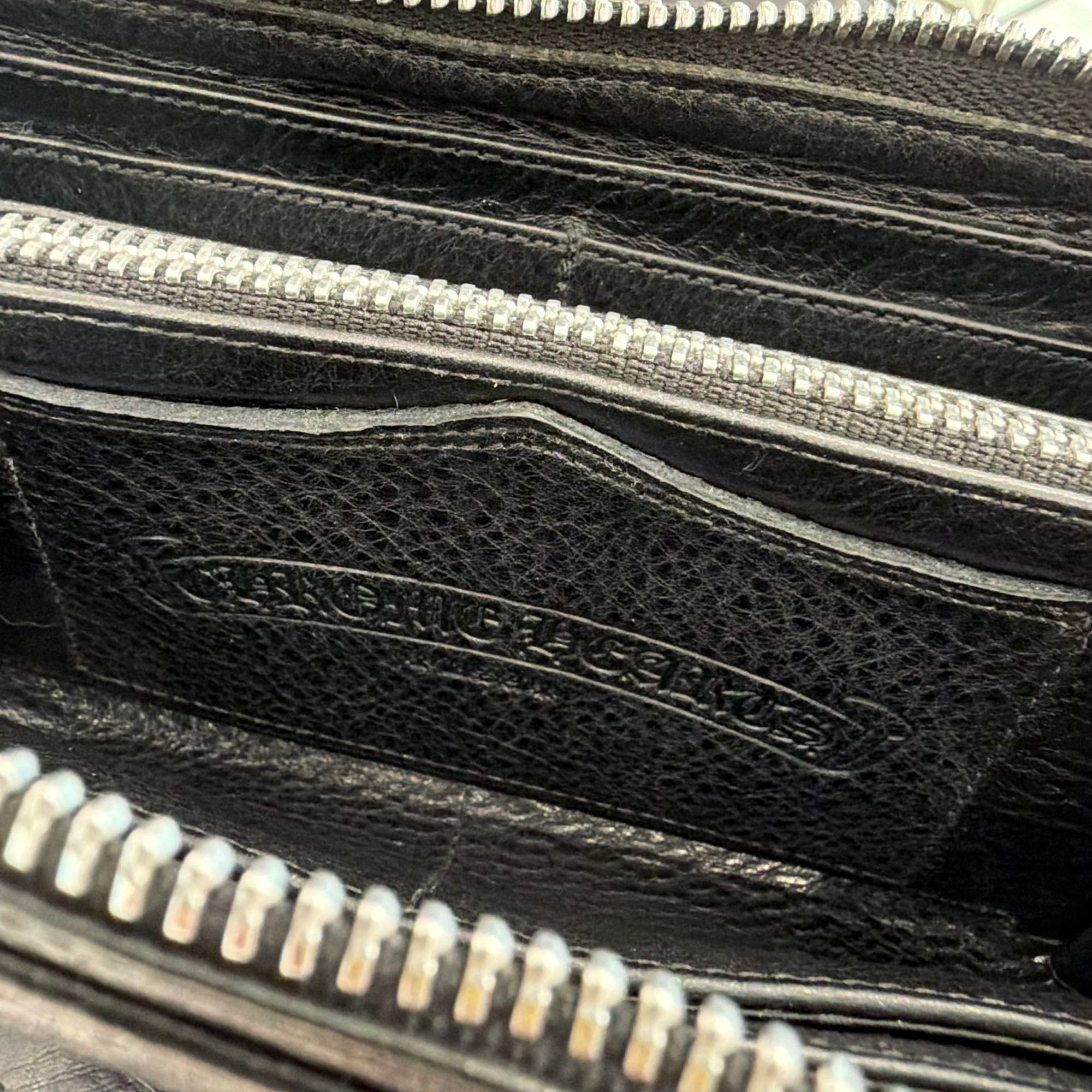 CHROME HEARTS REC F ZIP Plane Leather Wallet クロムハーツ レック F ジップ プレーン レザー ウォレット