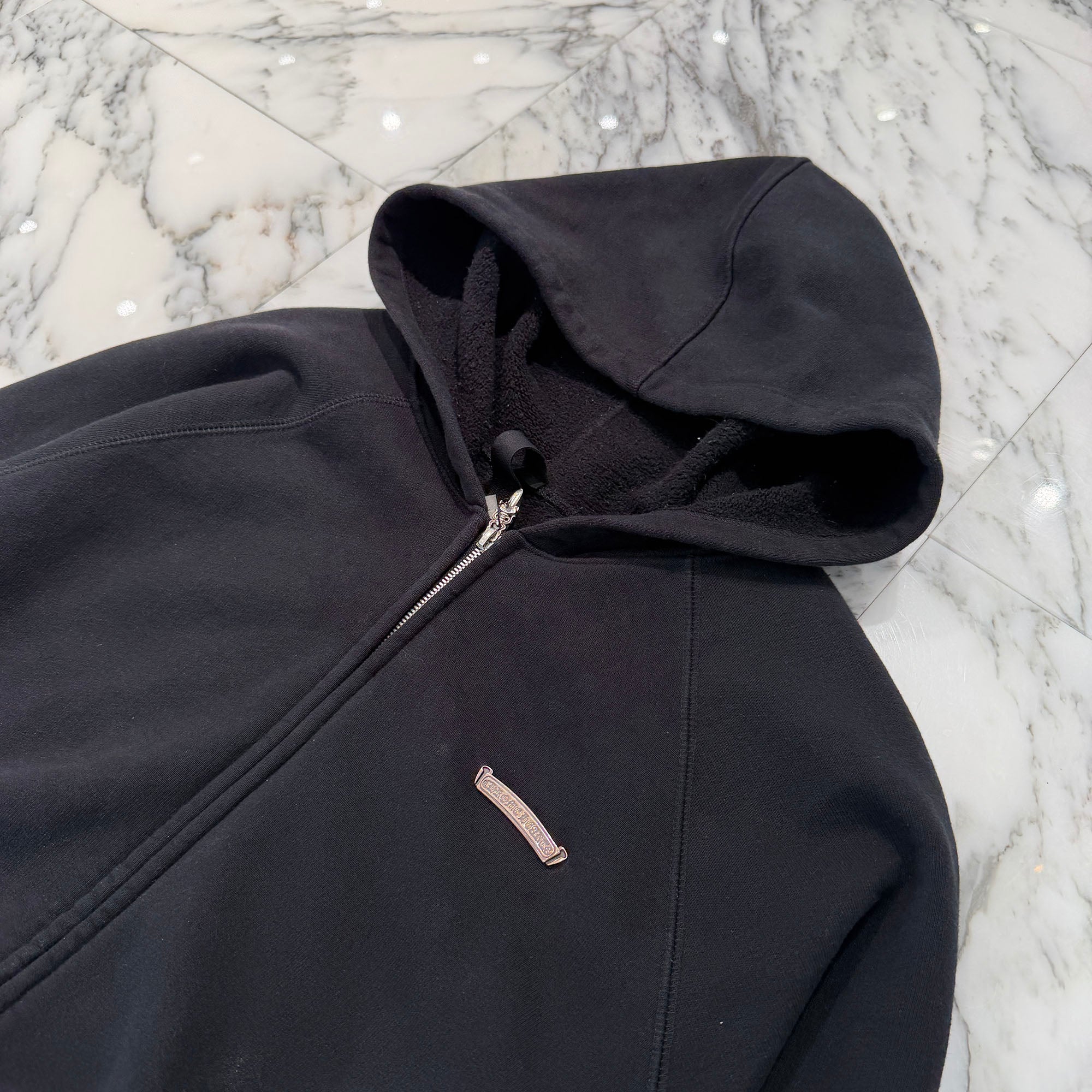 CHROME HEARTS King Taco 3 Cemetery Cross Embroidery Zip Up Hoodie Size XL クロムハーツ キングタコ 3セメタリークロス刺繍 ジップアップフーディー サイズXL