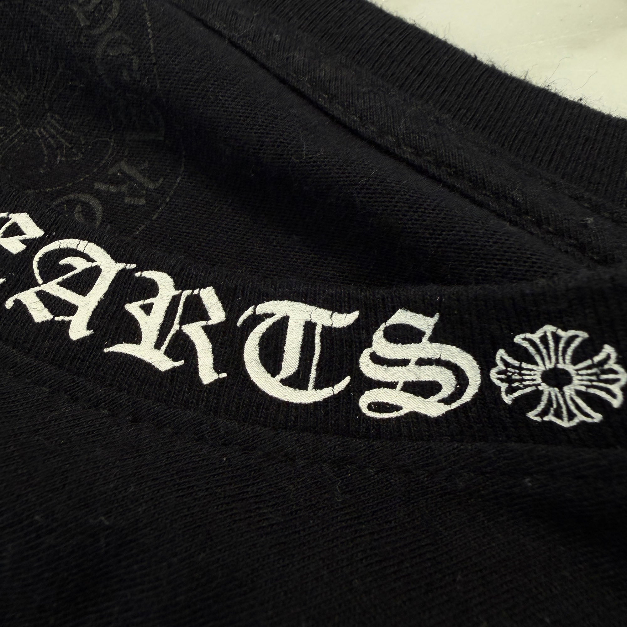 CHROME HEARTS Script Cross Neck Logo Long Sleeve Tee Size XL クロムハーツ スクリプトクロス ネックロゴ ロングスリーブ Tシャツ サイズXL