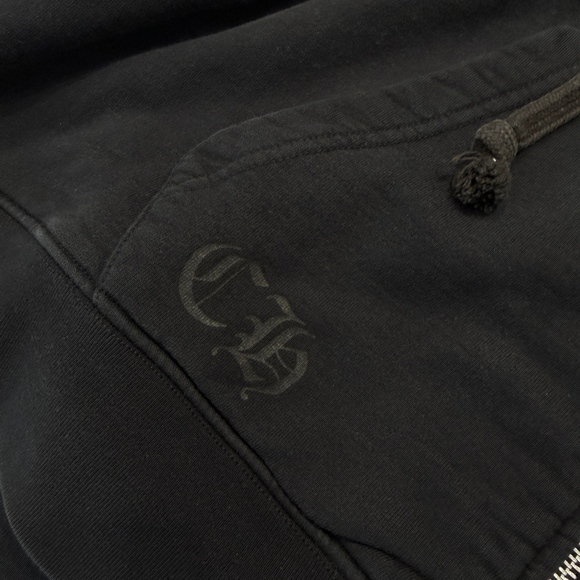 CHROME HEARTS Vertical Logo Thermal Zip Up Hoodie Size L クロムハーツ ヴァーティカル ロゴ サーマル ジップアップフーディー サイズL