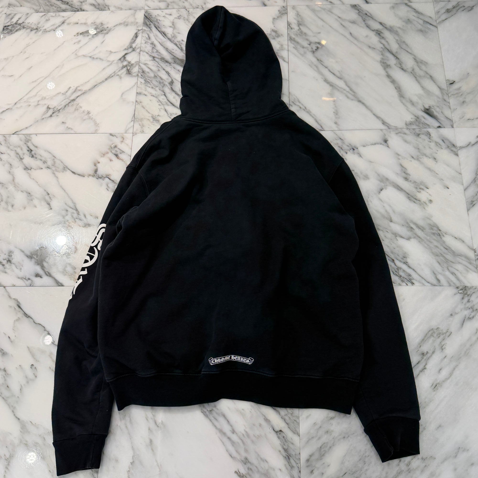 CHROME HEARTS Vertical Logo Thermal Zip Up Hoodie Size L クロムハーツ ヴァーティカル ロゴ サーマル ジップアップフーディー サイズL