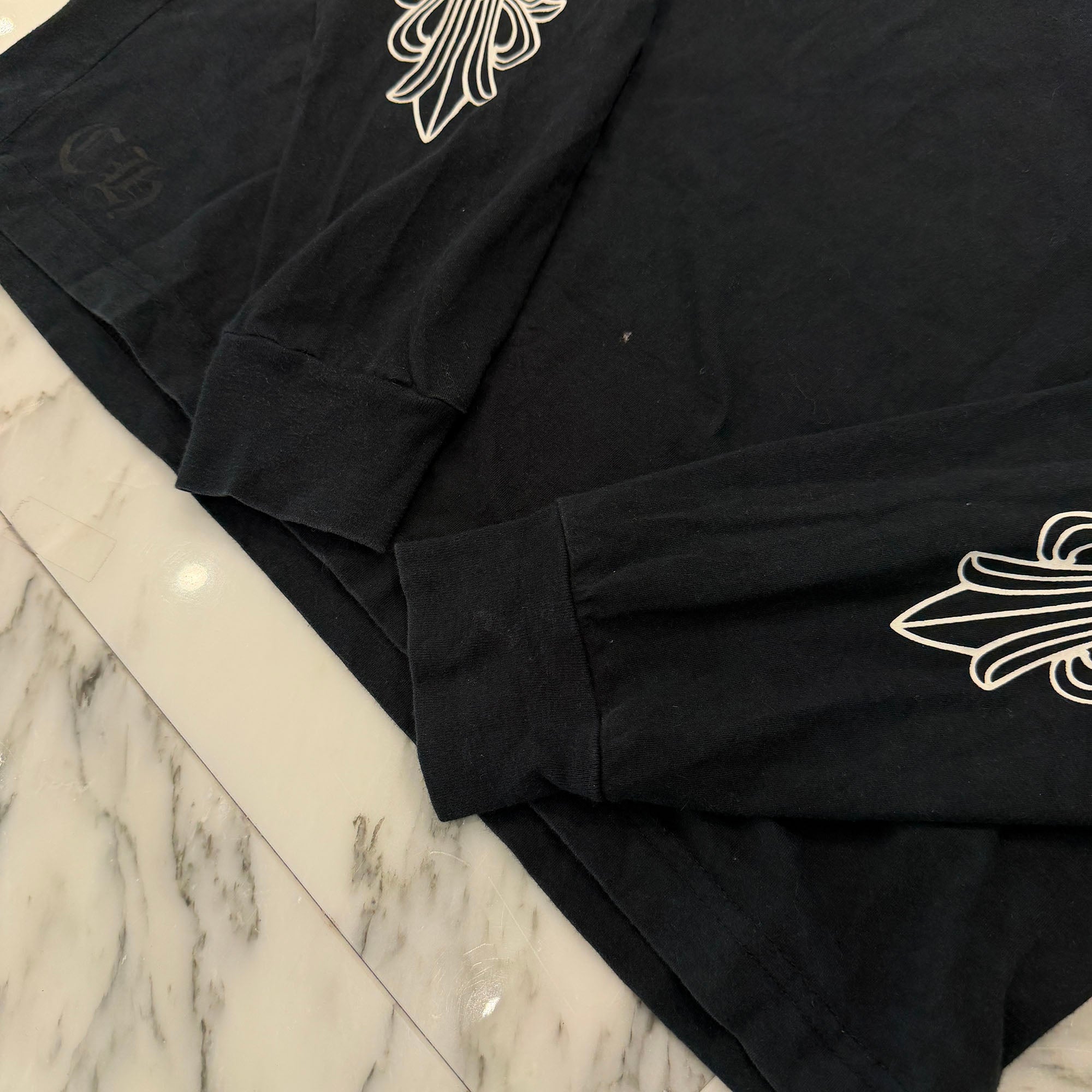 CHROME HEARTS Paris Limited Floral Cross 18 Avenue Long Sleeve Tee Size XL クロムハーツ パリ限定 フローラルクロス 18アヴェニュー ロングスリーブ Tシャツ サイズXL