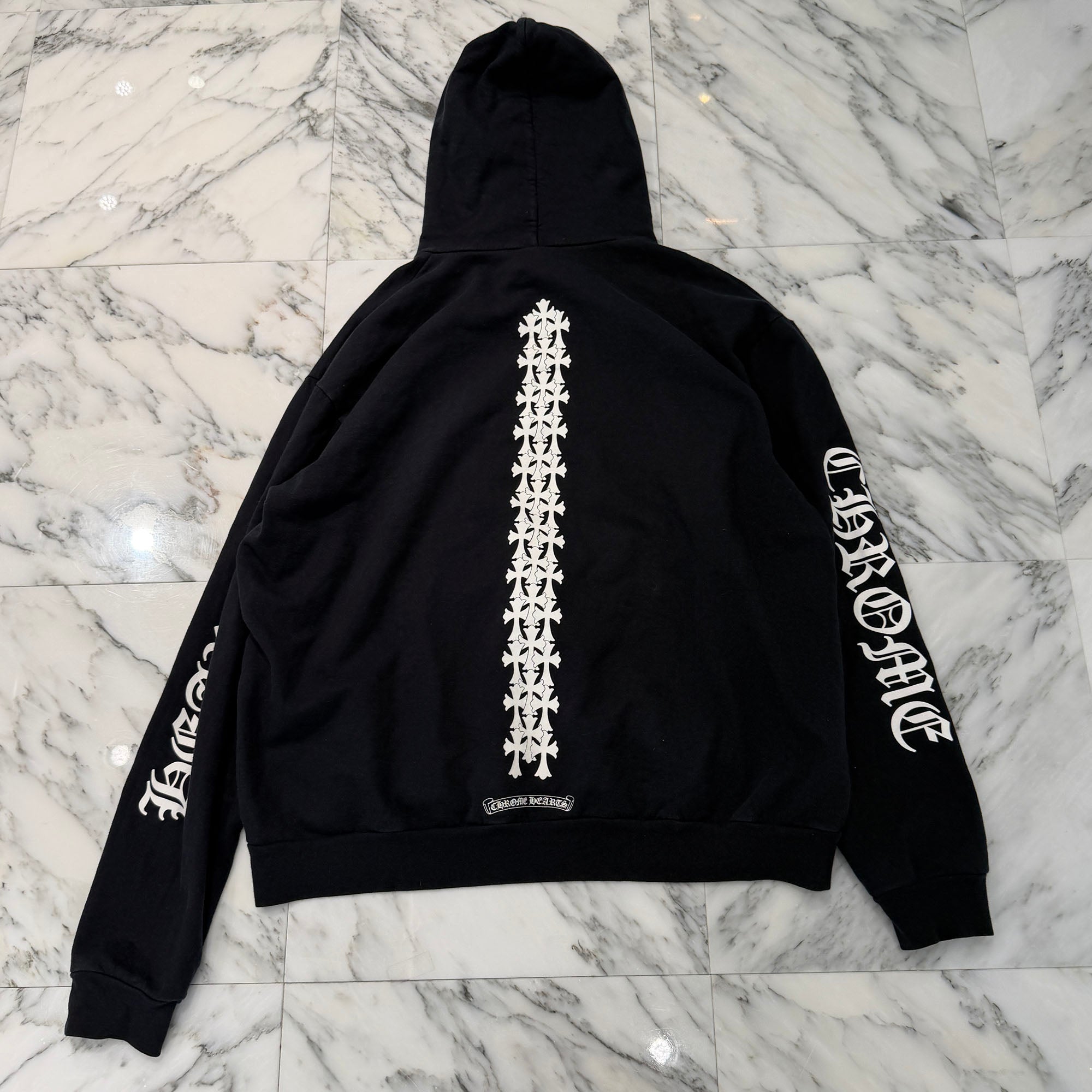 CHROME HEARTS Cross Tire Track Pullover Hoodie Size XL クロムハーツ クロス タイヤトラック プルオーバーフーディー サイズXL