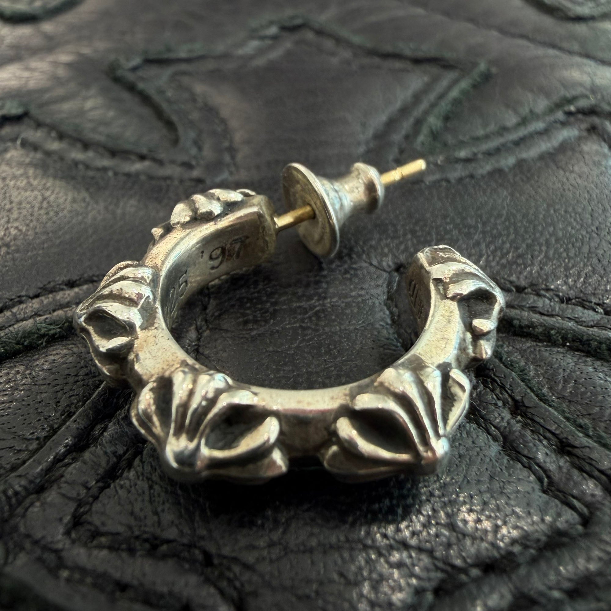 CHROME HEARTS CH CROSS HOOP Earring クロムハーツ CHクロス フープ イヤリング ピアス