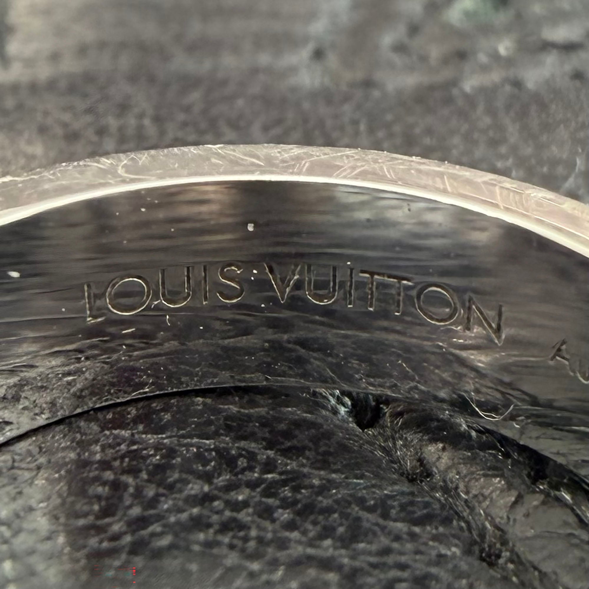 LOUIS VUITTON 2023AW Au750 WG Empreinte LV Ring Q9K97B Size 48 (約8号) ルイヴィトン Au750 ホワイトゴールド アンプラント LV リング サイズ48 (約8号)