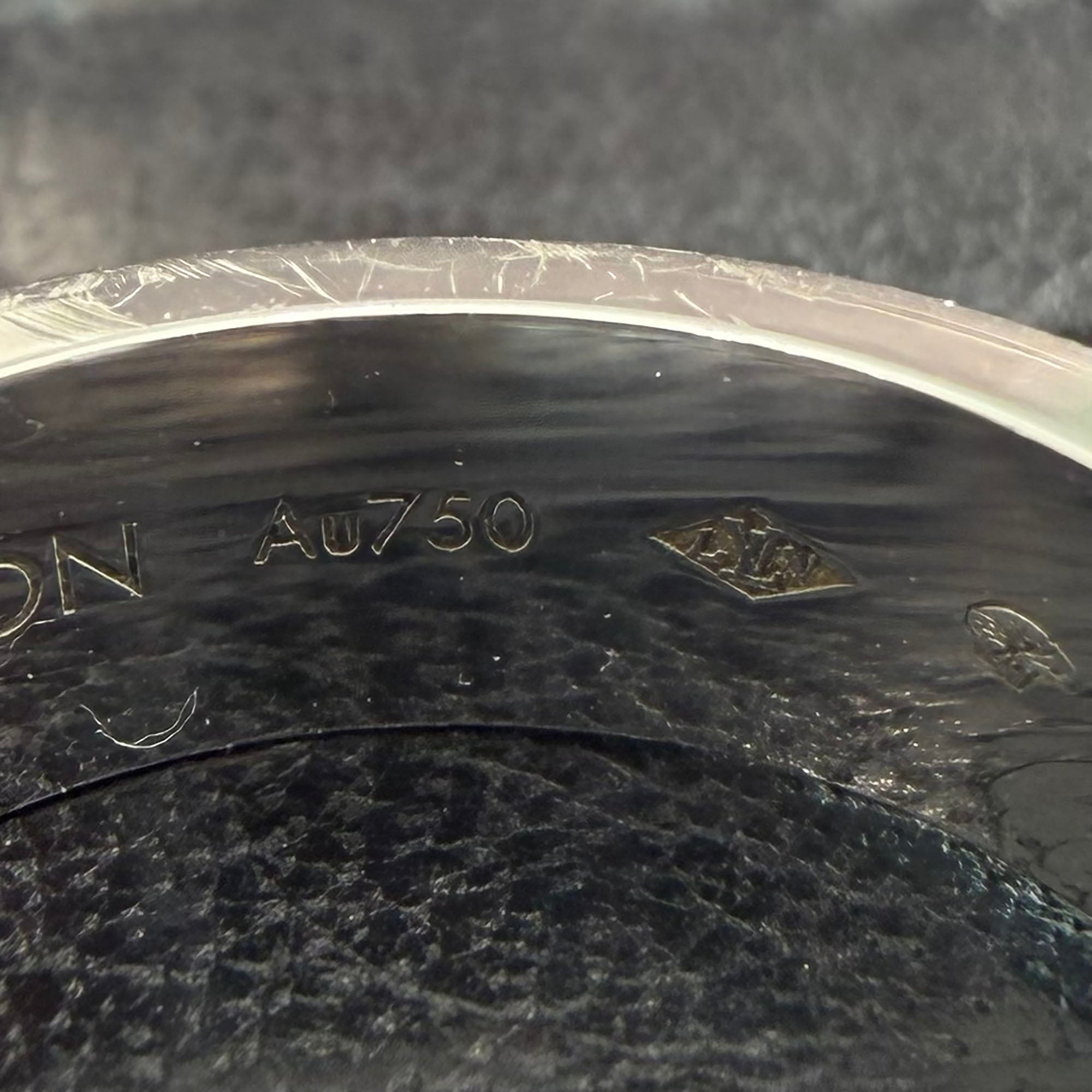 LOUIS VUITTON 2023AW Au750 WG Empreinte LV Ring Q9K97B Size 48 (約8号) ルイヴィトン Au750 ホワイトゴールド アンプラント LV リング サイズ48 (約8号)