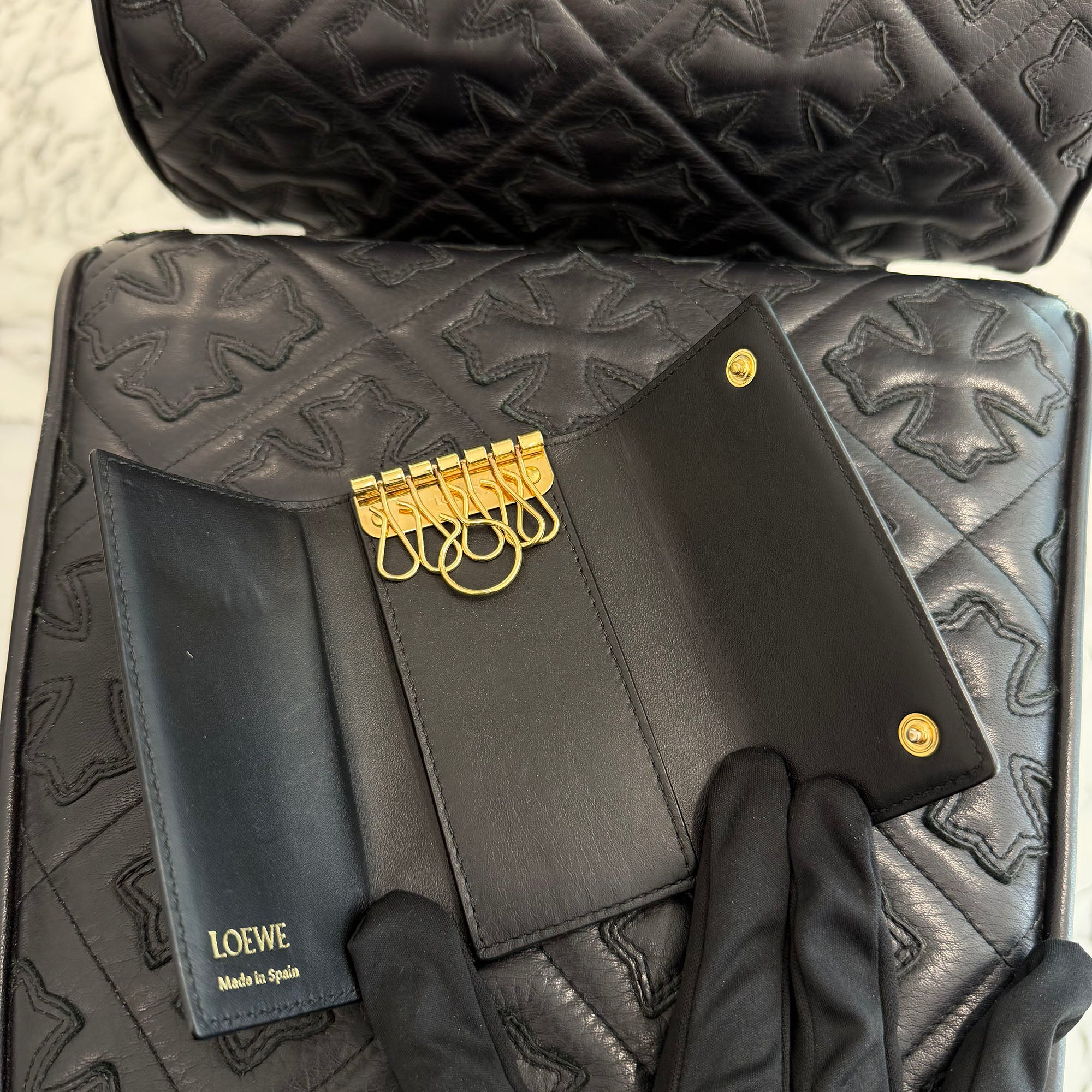 LOEWE Anagram Logo Repeat Key Case C499K92X01 ロエベ アナグラム ロゴ リピート キーケース