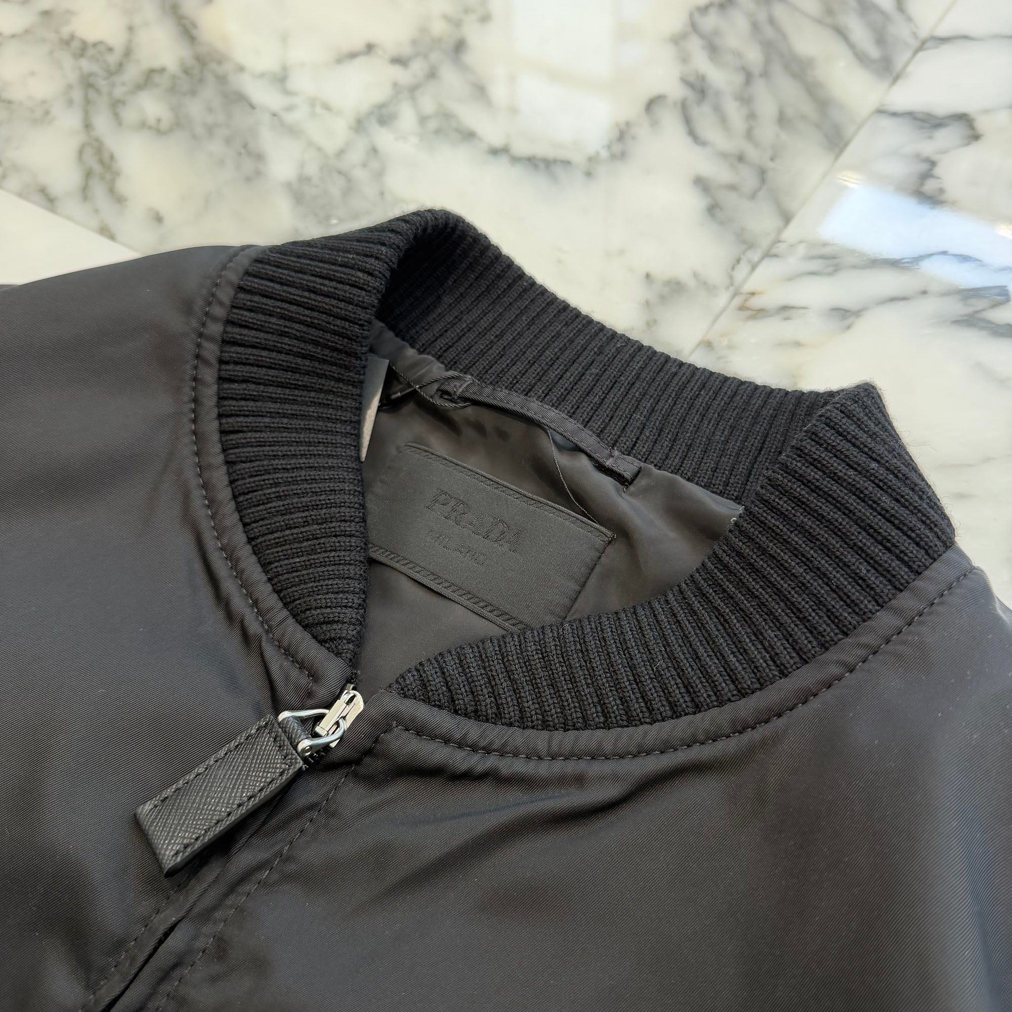 PRADA 2023AW Triangle Logo Plate Nylon Bomber Jacket SGH038 RWMO 1WQ8 Size 56 プラダ トライアングルロゴ プレート ナイロン ボンバージャケット サイズ56
