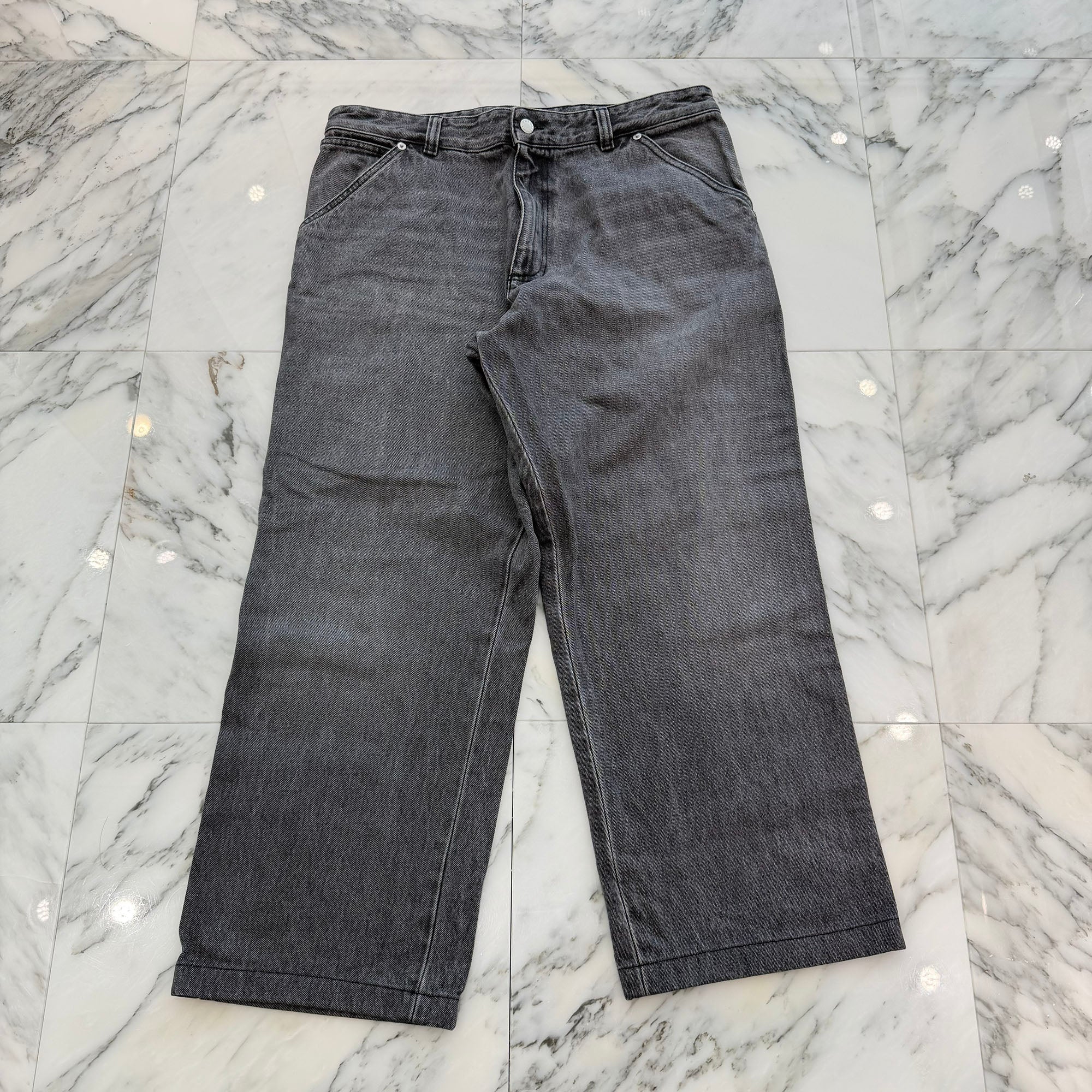 PRADA 2023AW Triangle Logo Plate Denim Cargo Pants GEP362 S232 13B4 Size 50 プラダ トライアングルロゴプレート デニムカーゴパンツ サイズ50