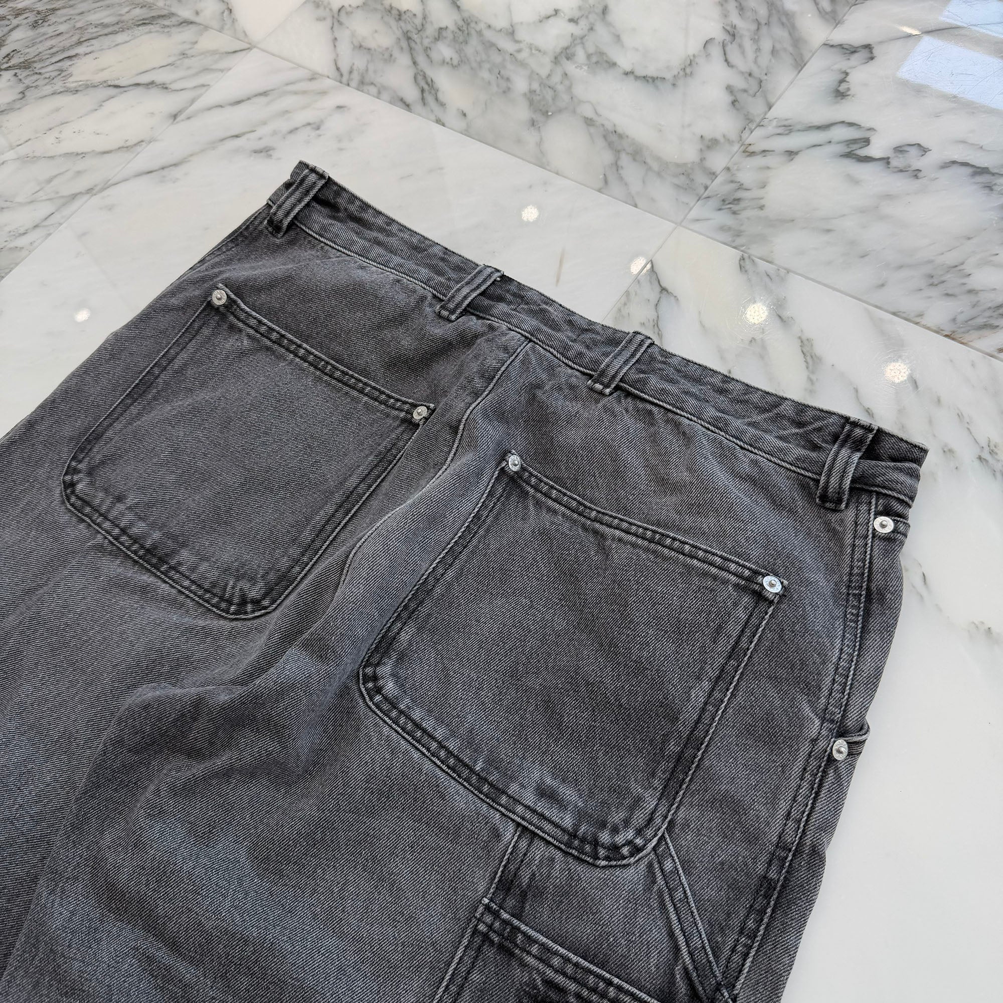 PRADA 2023AW Triangle Logo Plate Denim Cargo Pants GEP362 S232 13B4 Size 50 プラダ トライアングルロゴプレート デニムカーゴパンツ サイズ50