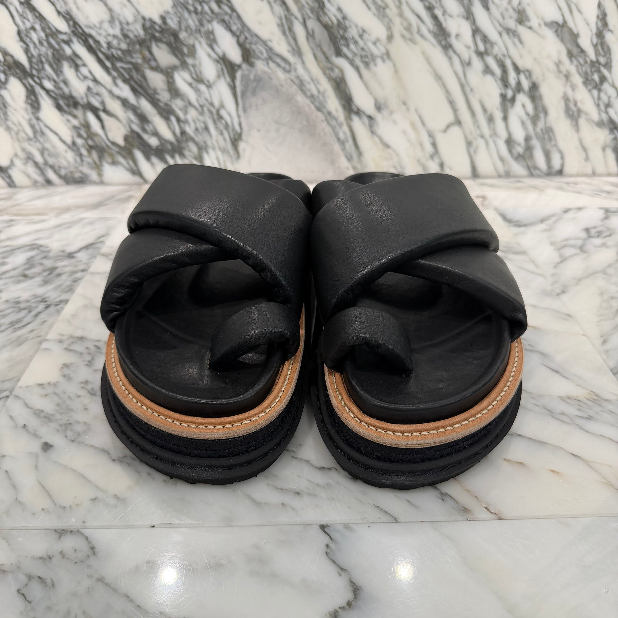 Sacai 2023SS Padded Leather Multiple Sole Sandals SCM-089 Size 44(約29cm) サカイ パデッドレザー マルチソールサンダル サイズ44(約29cm)