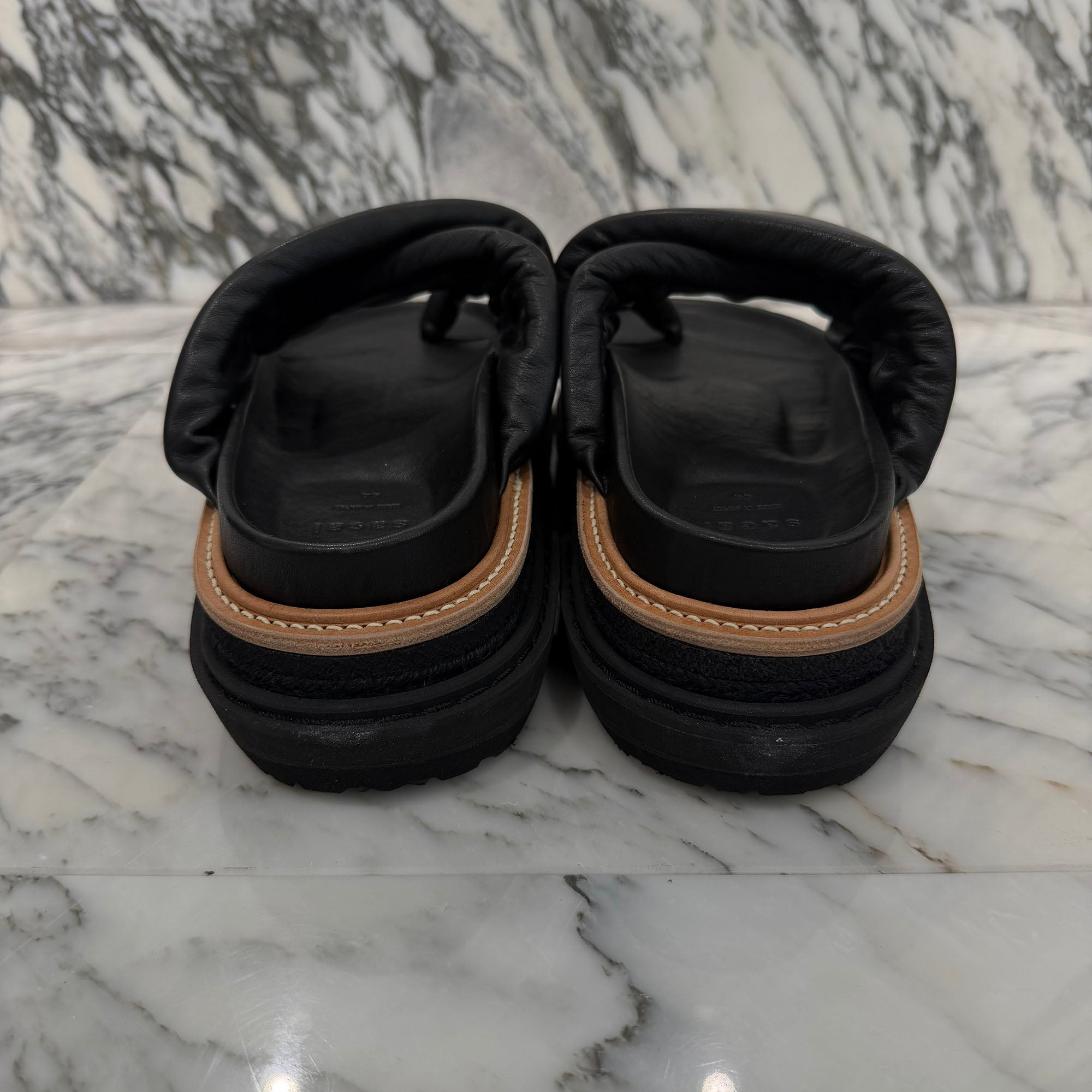 Sacai 2023SS Padded Leather Multiple Sole Sandals SCM-089 Size 44(約29cm) サカイ パデッドレザー マルチソールサンダル サイズ44(約29cm)