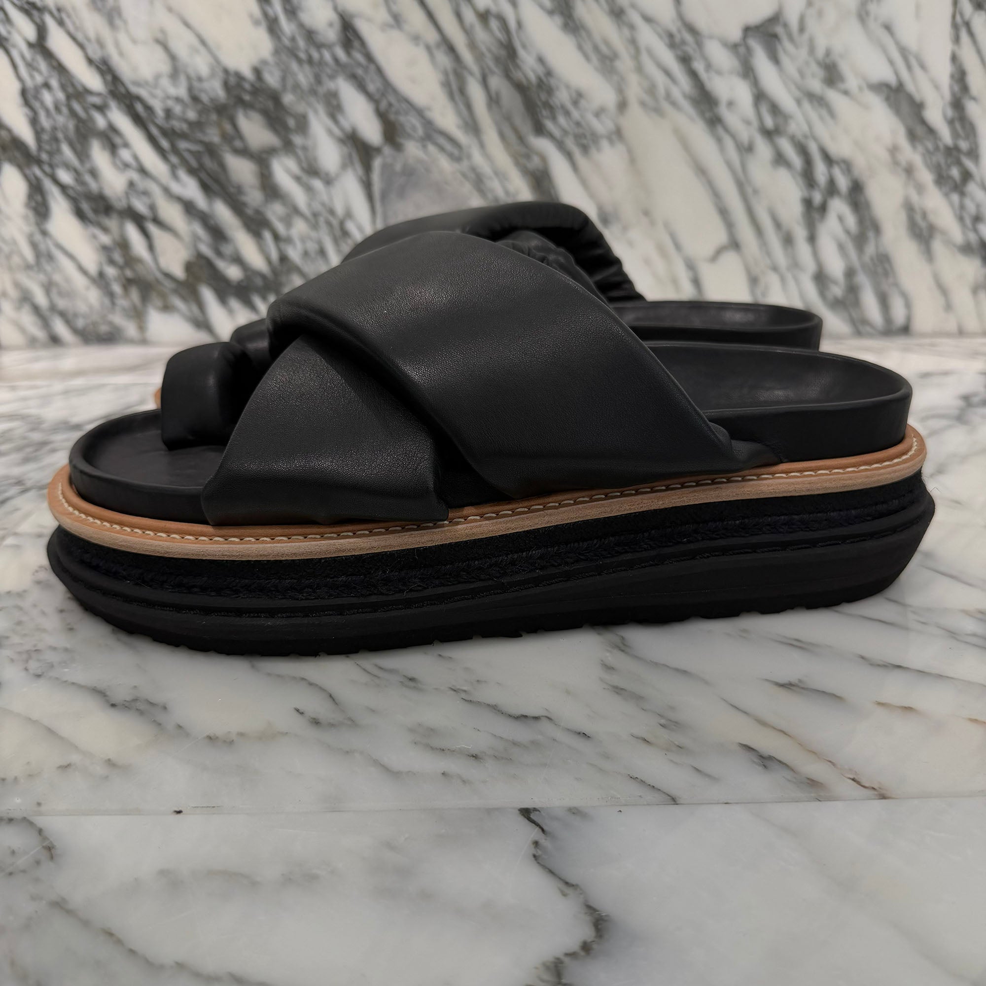Sacai 2023SS Padded Leather Multiple Sole Sandals SCM-089 Size 44(約29cm) サカイ パデッドレザー マルチソールサンダル サイズ44(約29cm)