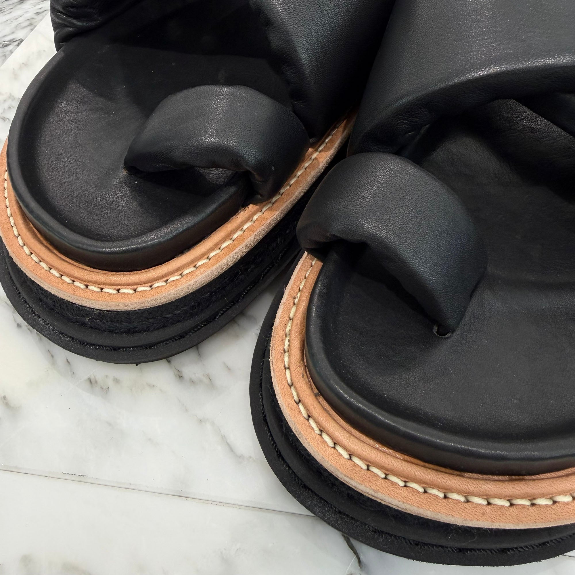 Sacai 2023SS Padded Leather Multiple Sole Sandals SCM-089 Size 44(約29cm) サカイ パデッドレザー マルチソールサンダル サイズ44(約29cm)