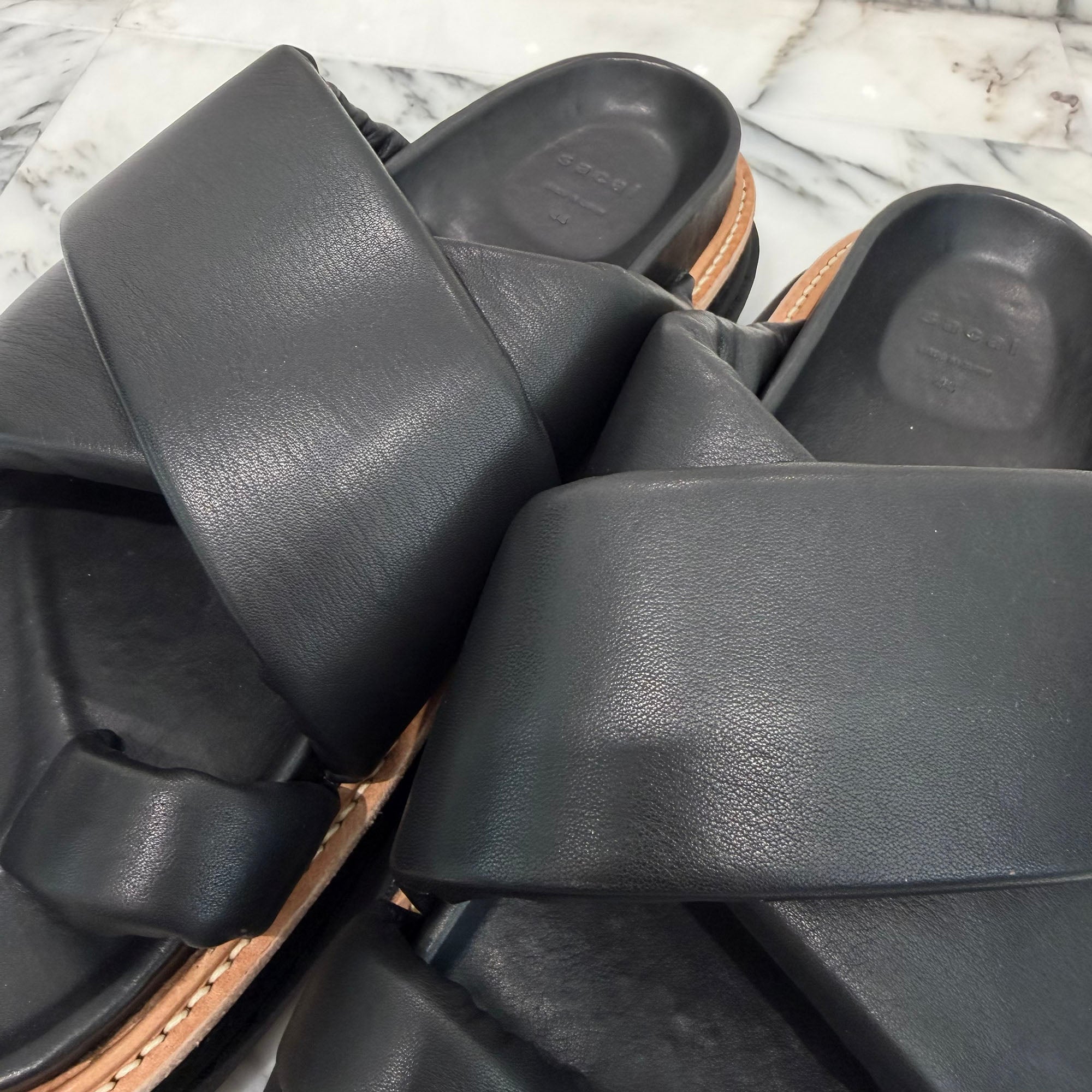 Sacai 2023SS Padded Leather Multiple Sole Sandals SCM-089 Size 44(約29cm) サカイ パデッドレザー マルチソールサンダル サイズ44(約29cm)