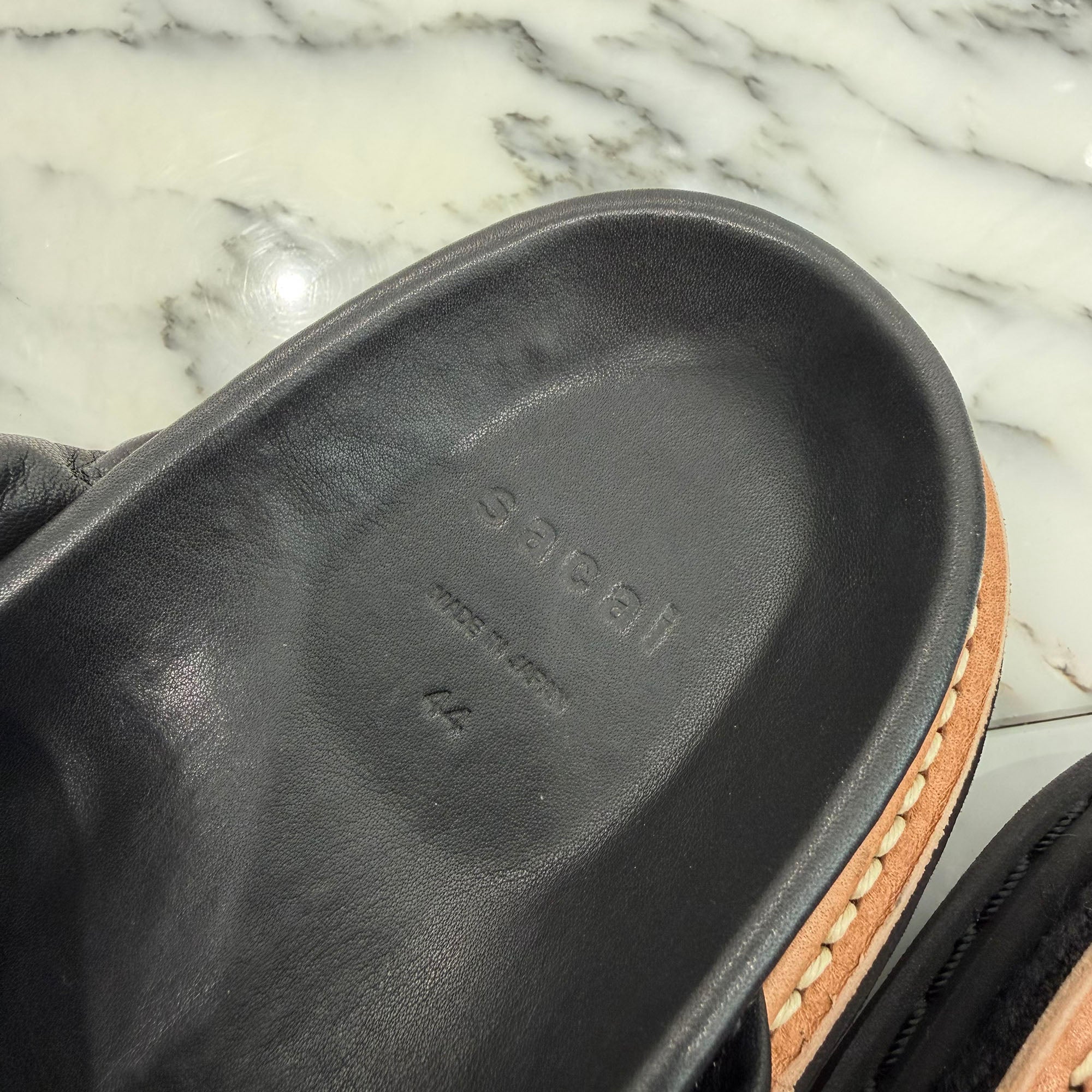 Sacai 2023SS Padded Leather Multiple Sole Sandals SCM-089 Size 44(約29cm) サカイ パデッドレザー マルチソールサンダル サイズ44(約29cm)