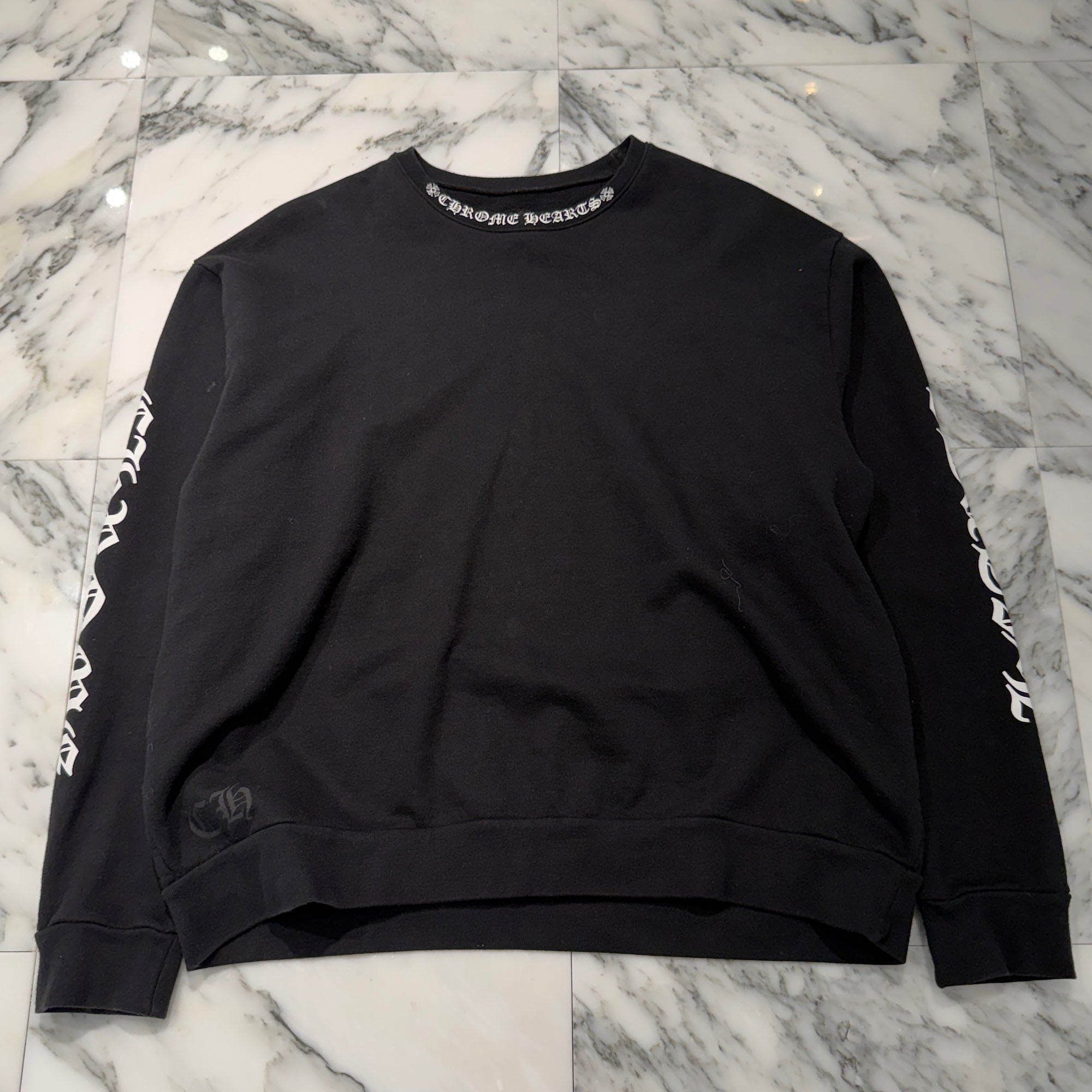 CHROME HEARTS Neck Logo Crewneck Sweatshirt Size L クロムハーツ ネックロゴクルーネックスウェットシャツ サイズL