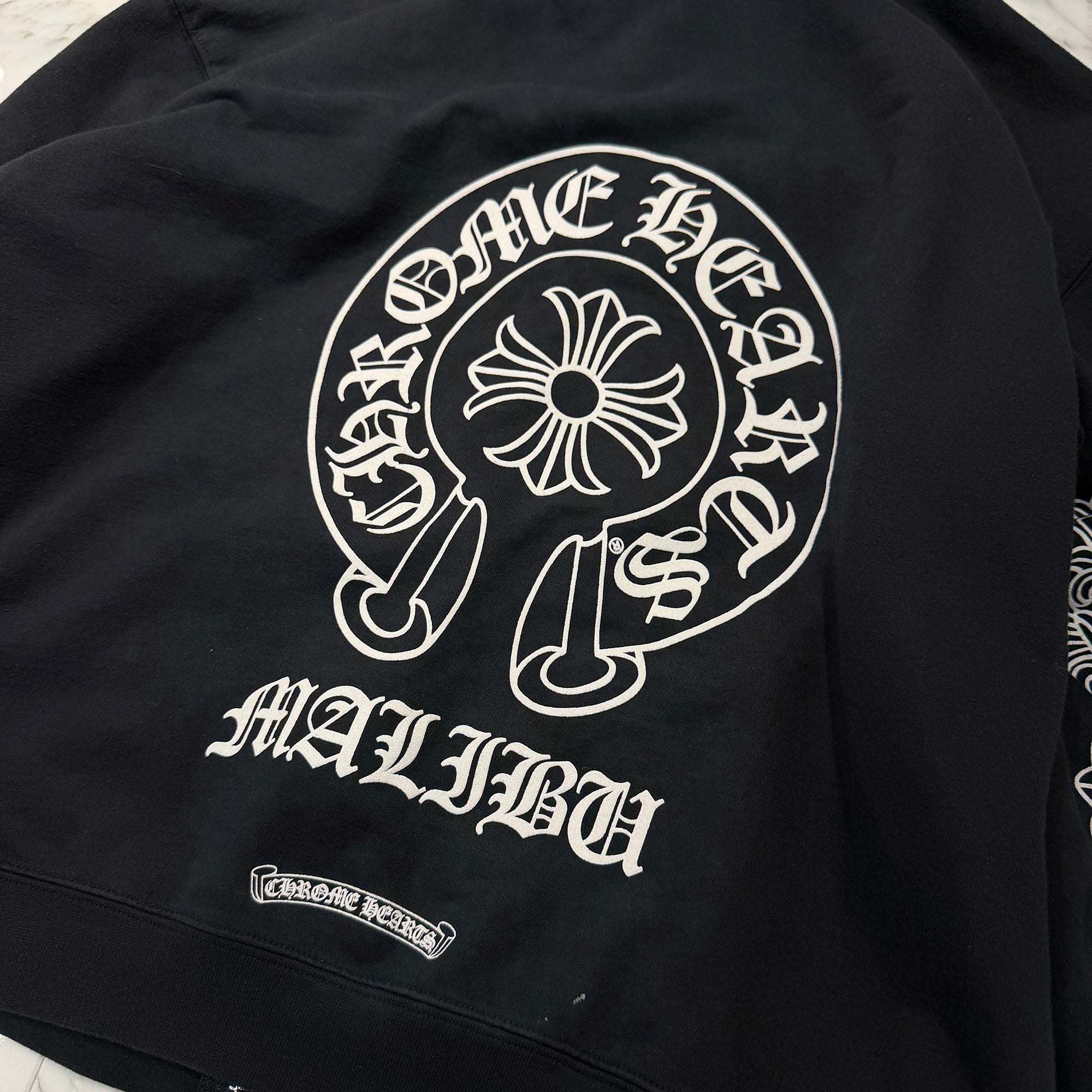 CHROME HEARTS Malibu Limited Floral Cross Horseshoe Zip Up Hoodie Size XL クロムハーツ マリブ限定 フローラルクロス ホースシュー ジップアップフーディ サイズXL