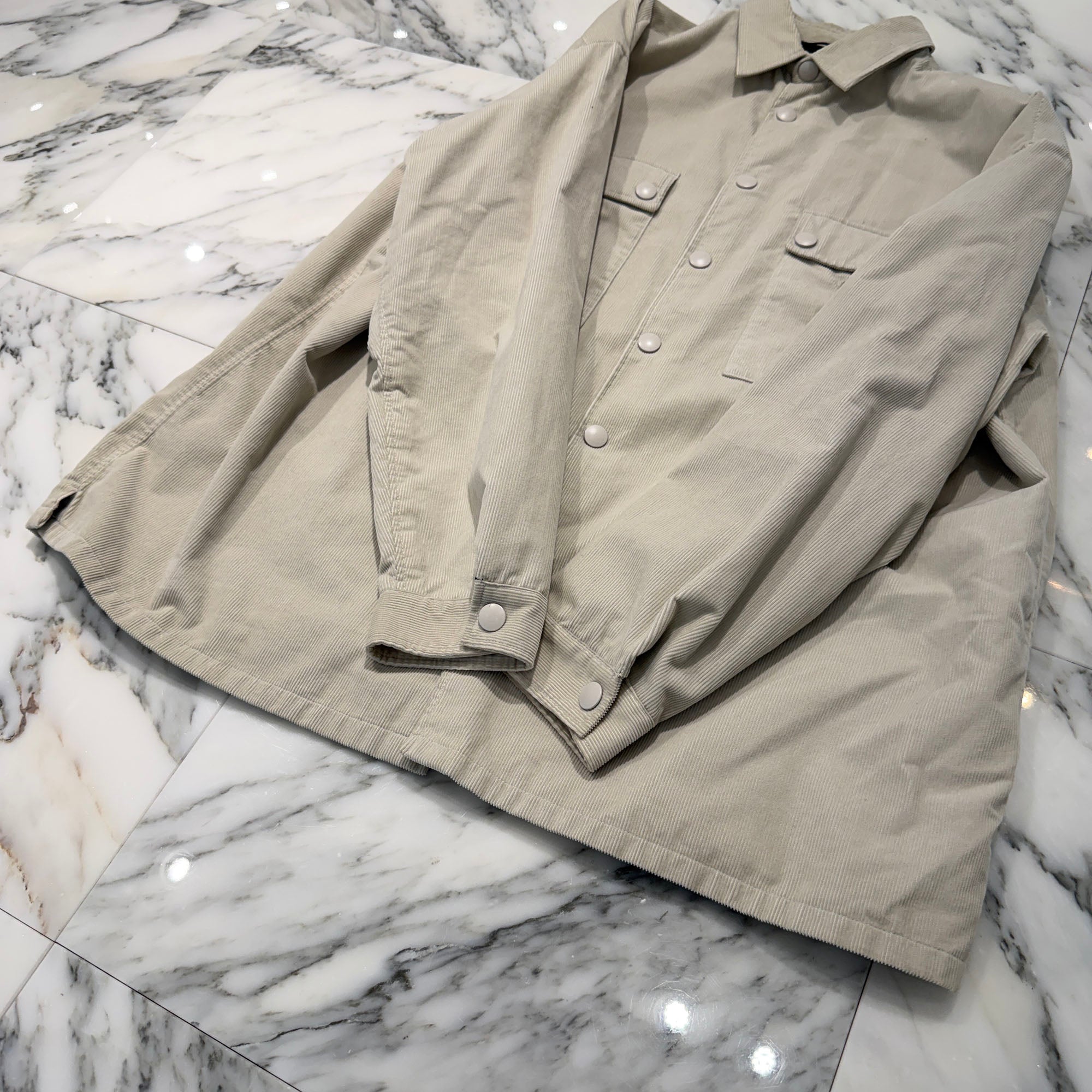 PRADA 2023AW Triangle Logo Pinweil Corduroy Shirt Jacket SC556 S221 1JHC Size S プラダ トライアングルロゴプレート ピンウェール コーデュロイ シャツ ジャケット サイズS