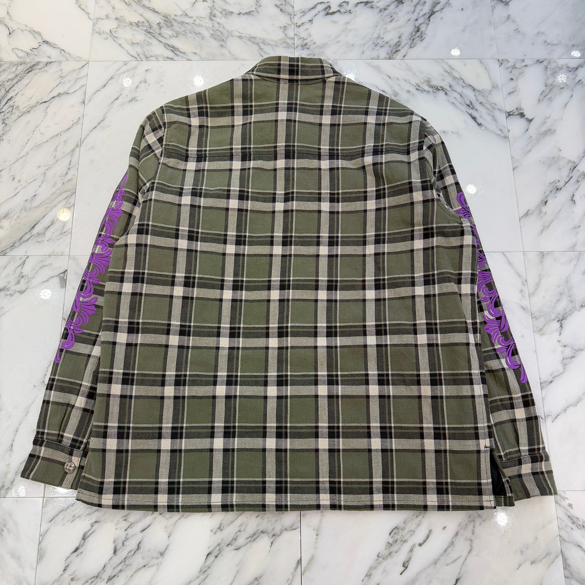 CHROME HEARTS Y NOT WORK DOG Flannel Check Shirt Jacket Size XL クロムハーツ ワイノット ワークドッグ フランネル チェック シャツジャケット サイズXL