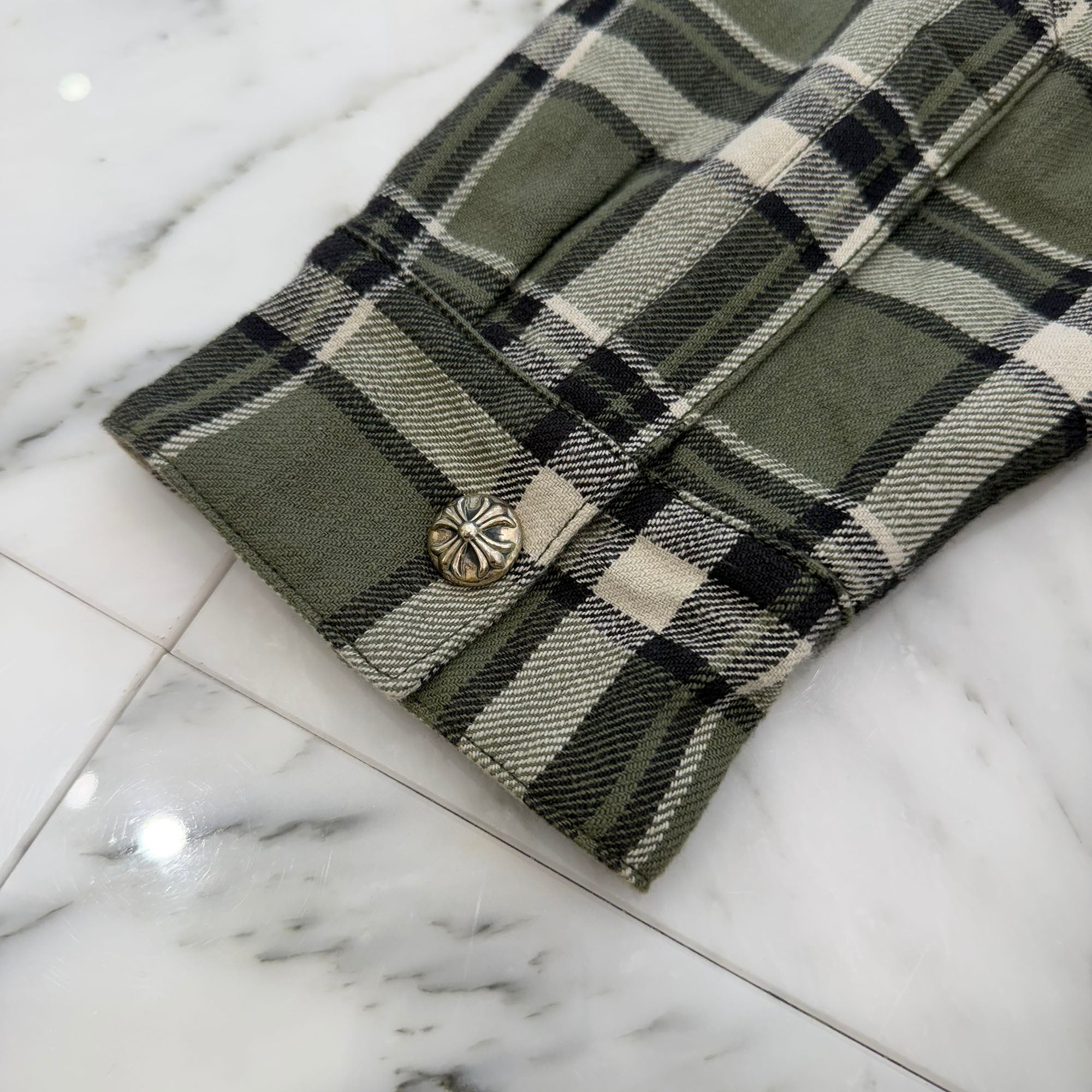 CHROME HEARTS Y NOT WORK DOG Flannel Check Shirt Jacket Size XL クロムハーツ ワイノット ワークドッグ フランネル チェック シャツジャケット サイズXL