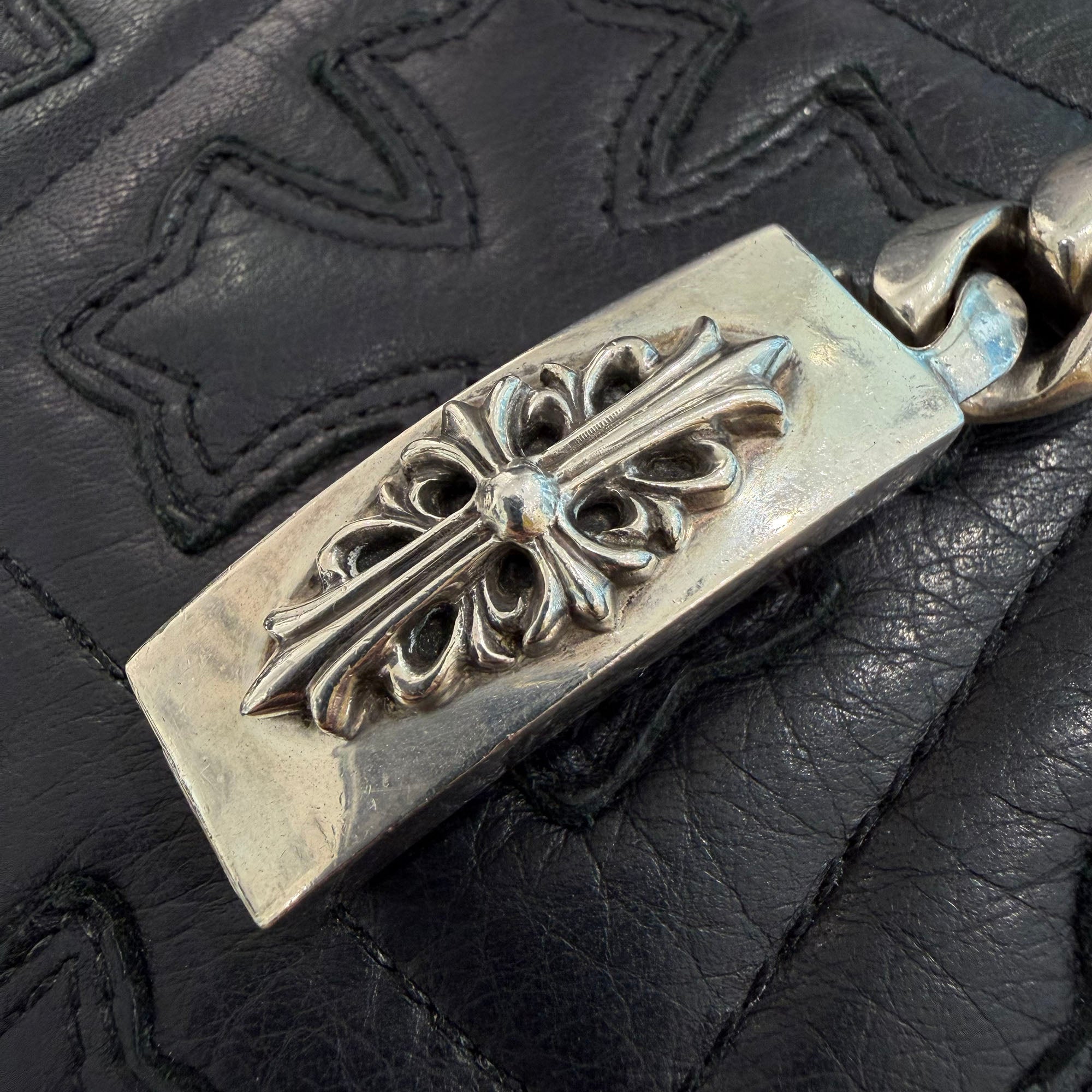 CHROME HEARTS ID Floral Cross Bracelet 12LINK クロムハーツ ID フローラルクロス ブレスレット 12リンク