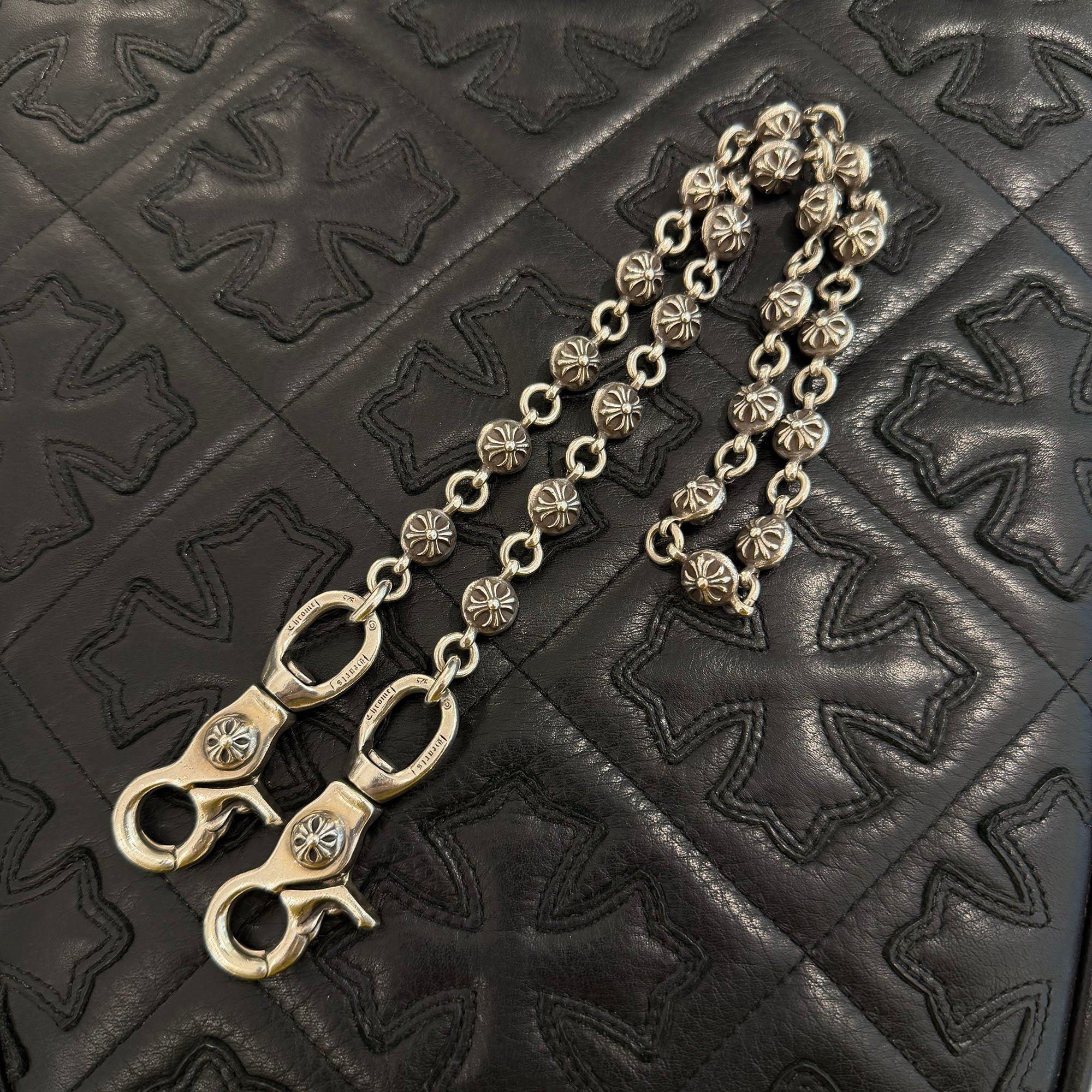CHROME HEARTS 2CLIP Cross Ball Wallet Chain クロムハーツ 2クリップ クロスボール ウォレットチェーン