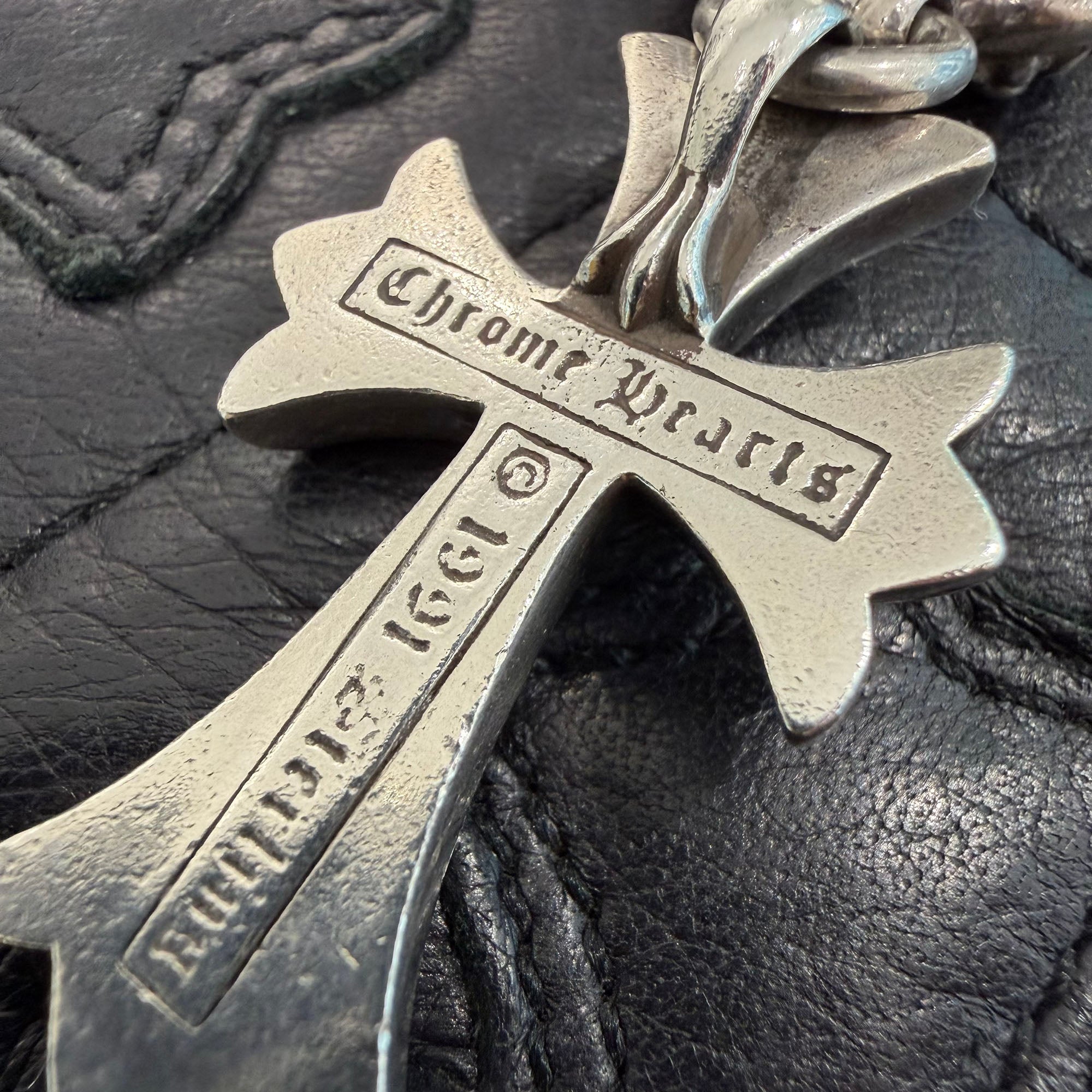 CHROME HEARTS CH Cross Pendant Small with Cross Ball Necklace クロムハーツ CHクロス ペンダント スモール ウィズ クロスボール ネックレス