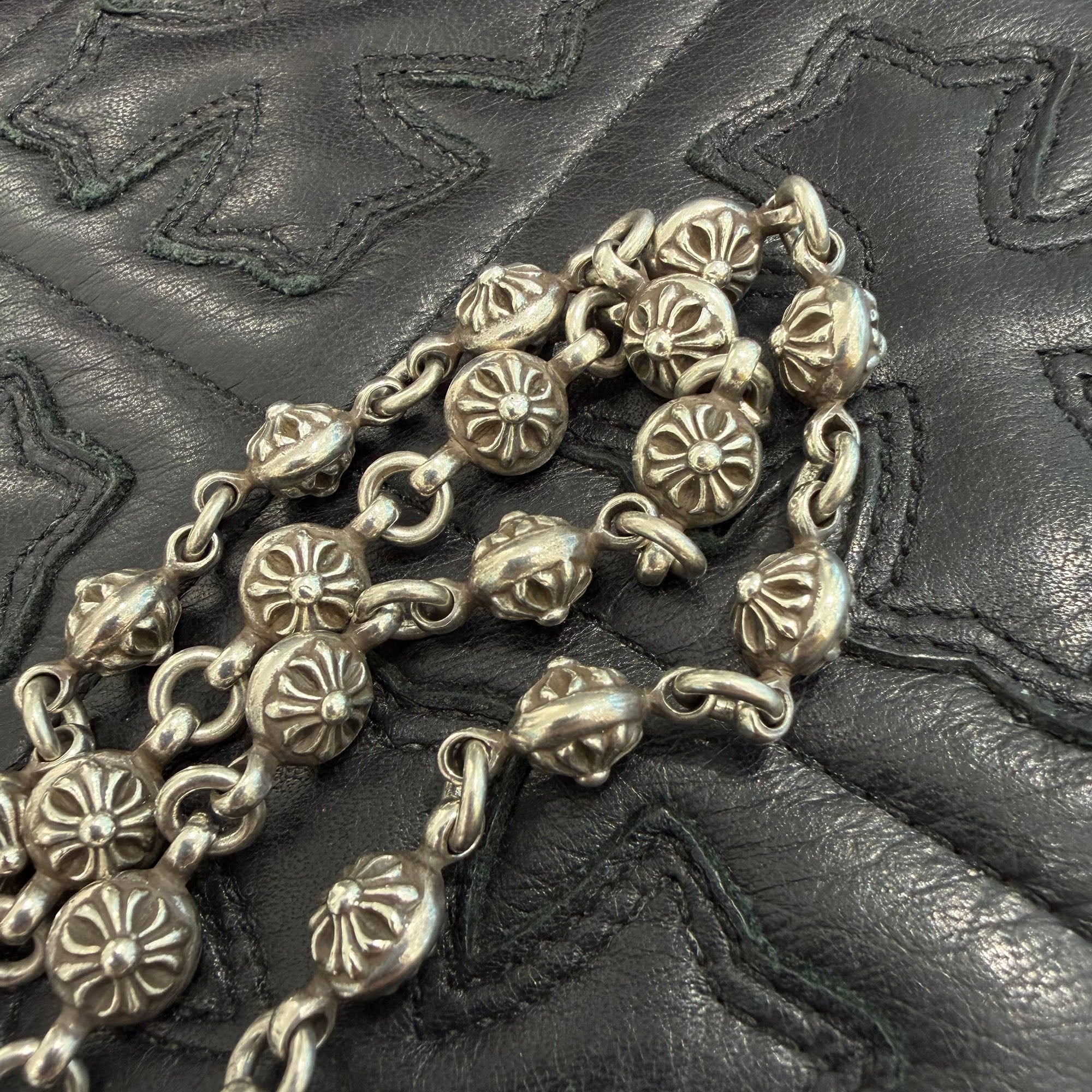 CHROME HEARTS CH Cross Pendant Small with Cross Ball Necklace クロムハーツ CHクロス ペンダント スモール ウィズ クロスボール ネックレス