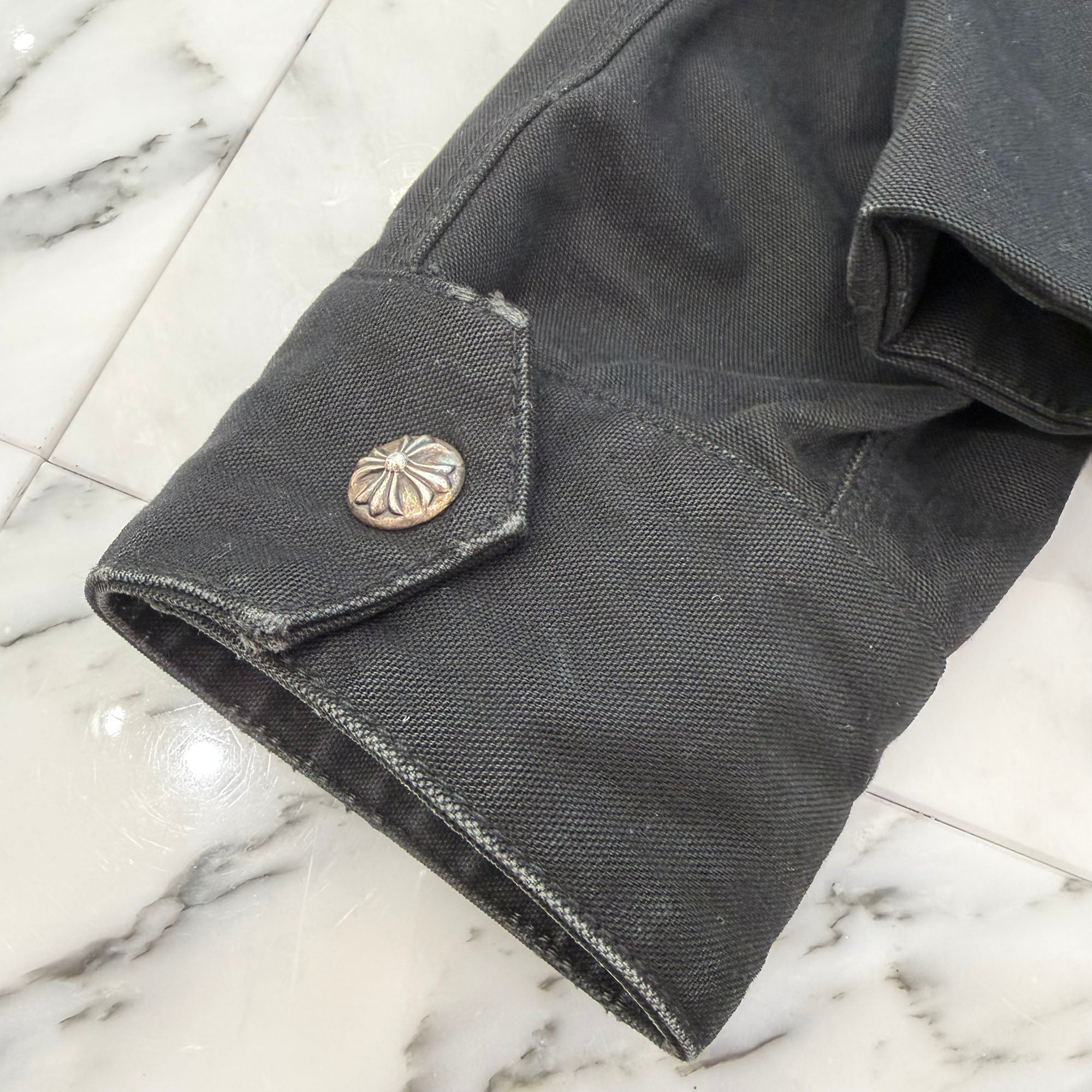 CHROME HEARTS Made In Hollywood CH Plus Eye Chart Denim Zip Up Jacket Size L クロムハーツ メイドインハリウッド CHプラス アイチャート デニムジップアップ ジャケット サイズL