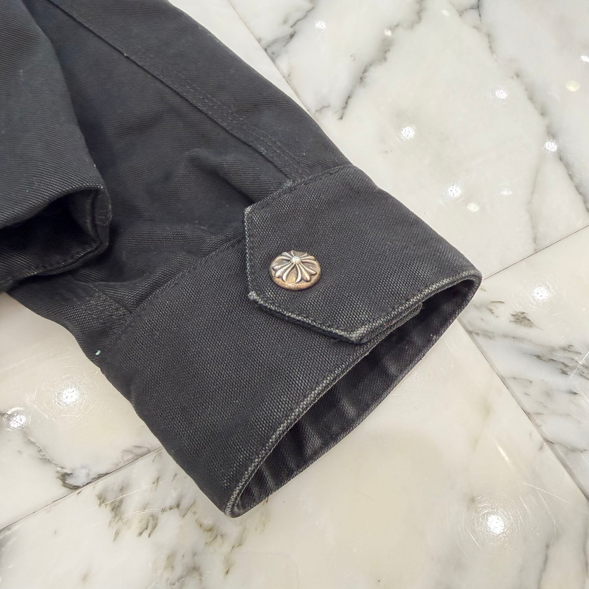 CHROME HEARTS Made In Hollywood CH Plus Eye Chart Denim Zip Up Jacket Size L クロムハーツ メイドインハリウッド CHプラス アイチャート デニムジップアップ ジャケット サイズL