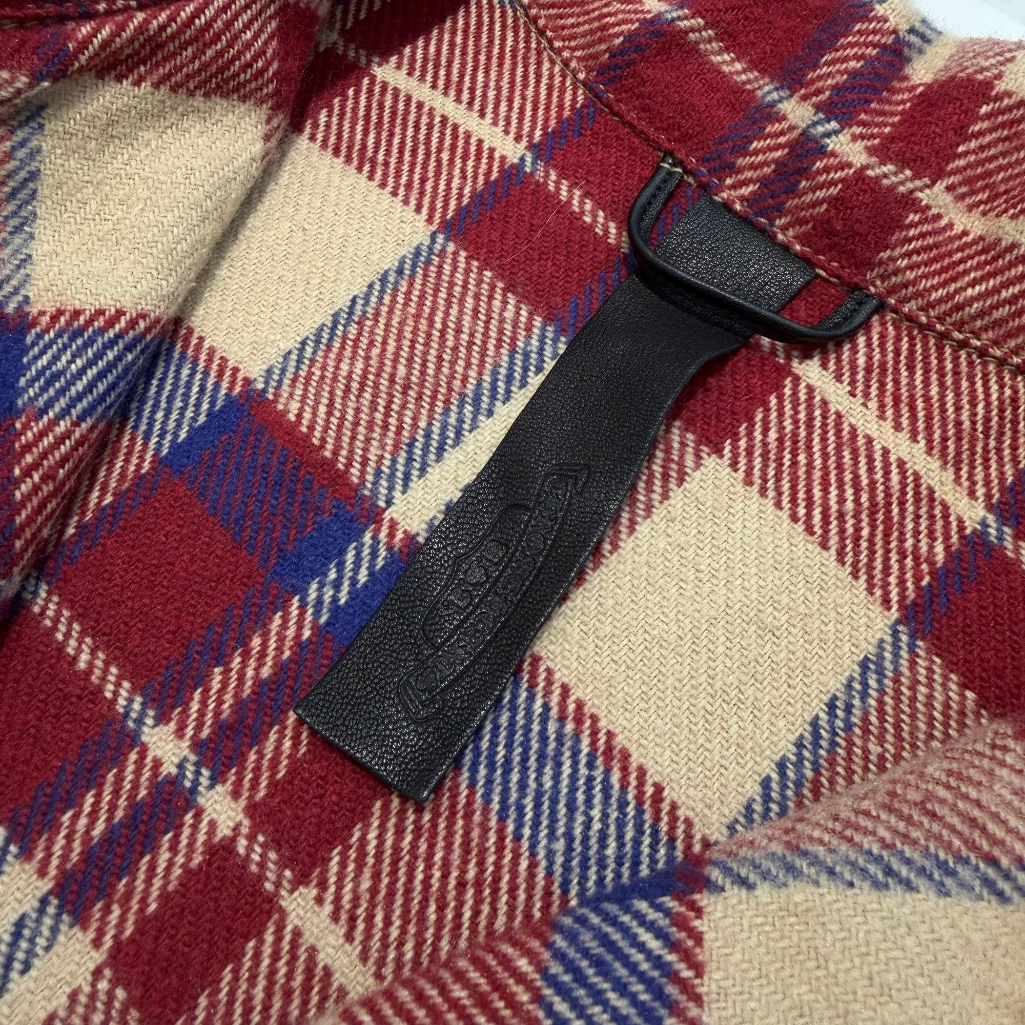 CHROME HEARTS Y NOT UNDER DOG Half Zip Pullover Check Shirt Size L クロムハーツ ワイノット アンダードッグ ハーフジップ プルオーバーチェックシャツ サイズL