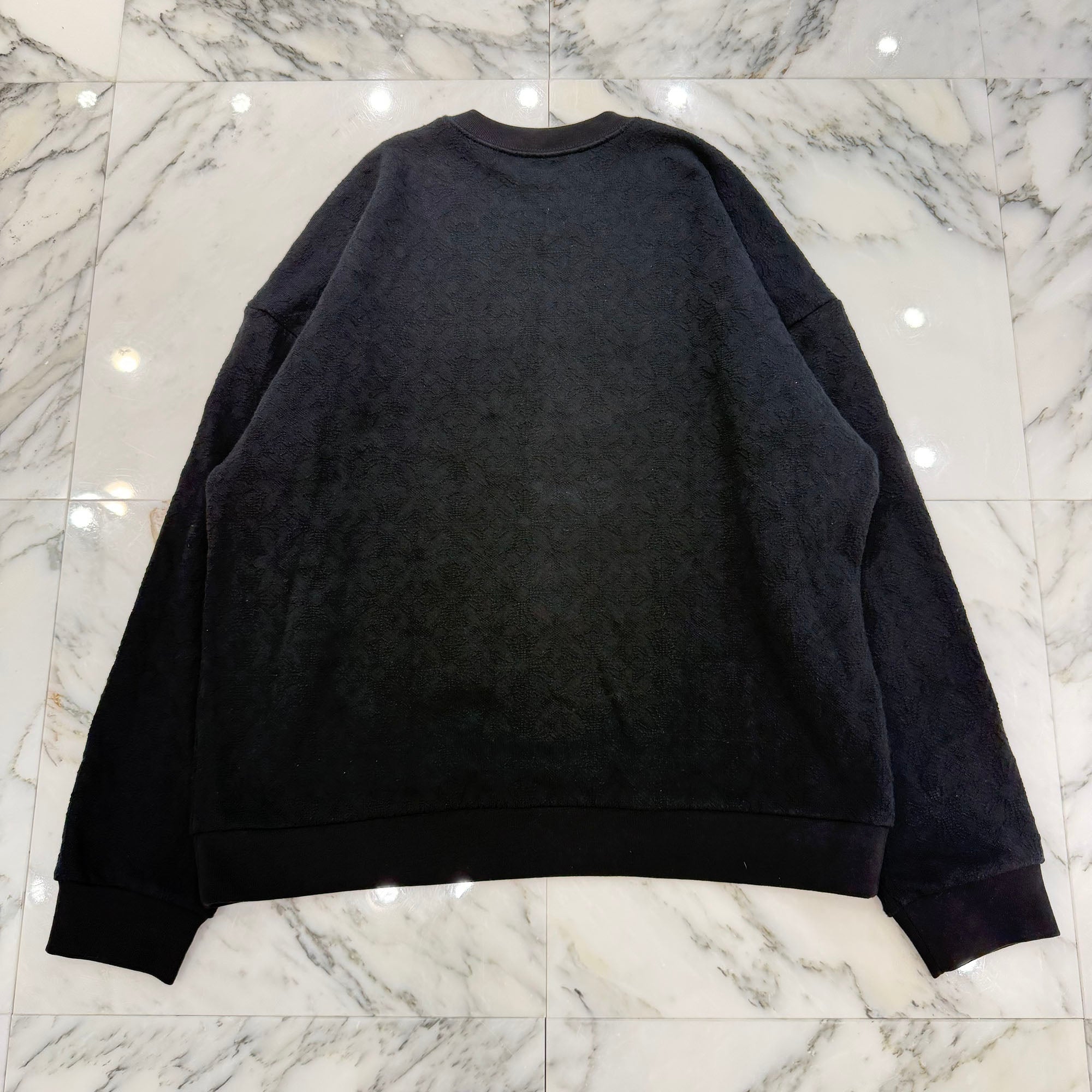 CHROME HEARTS Y NOT Tonal Monogram Cross Vertical Logo Sweat Shirt Size XS クロムハーツ ワイノット トーナルモノグラムクロス ヴァーティカルロゴ スウェットシャツ Tシャツ サイズXS