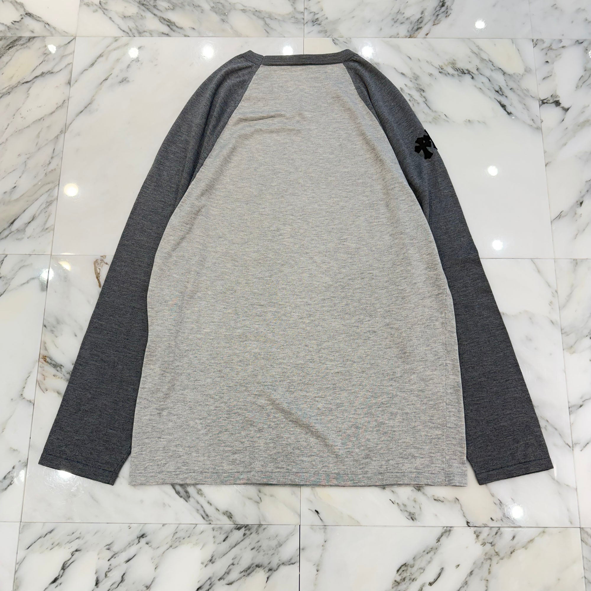 CHROME HEARTS 2026SS 3 Cross Patch CH Logo Embroidery Raglan Long Sleeve Tee Size XL クロムハーツ 3クロスパッチ CHロゴ刺繍 ラグラン ロングスリーブTシャツ サイズXL