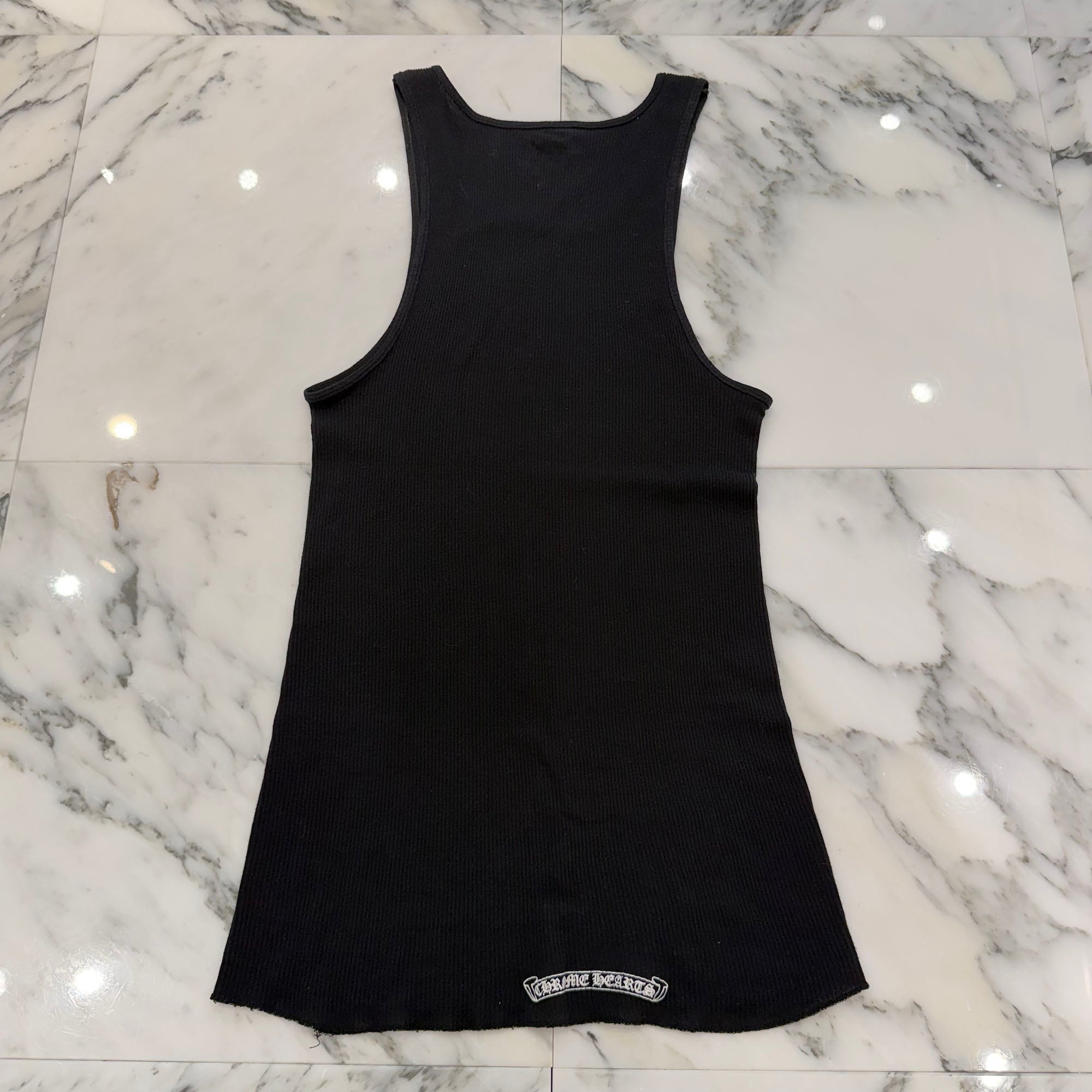 CHROME HEARTS Hairy Cross Rib Tank Top Size M クロムハーツ ヘイリークロス リブ タンクトップ サイズM