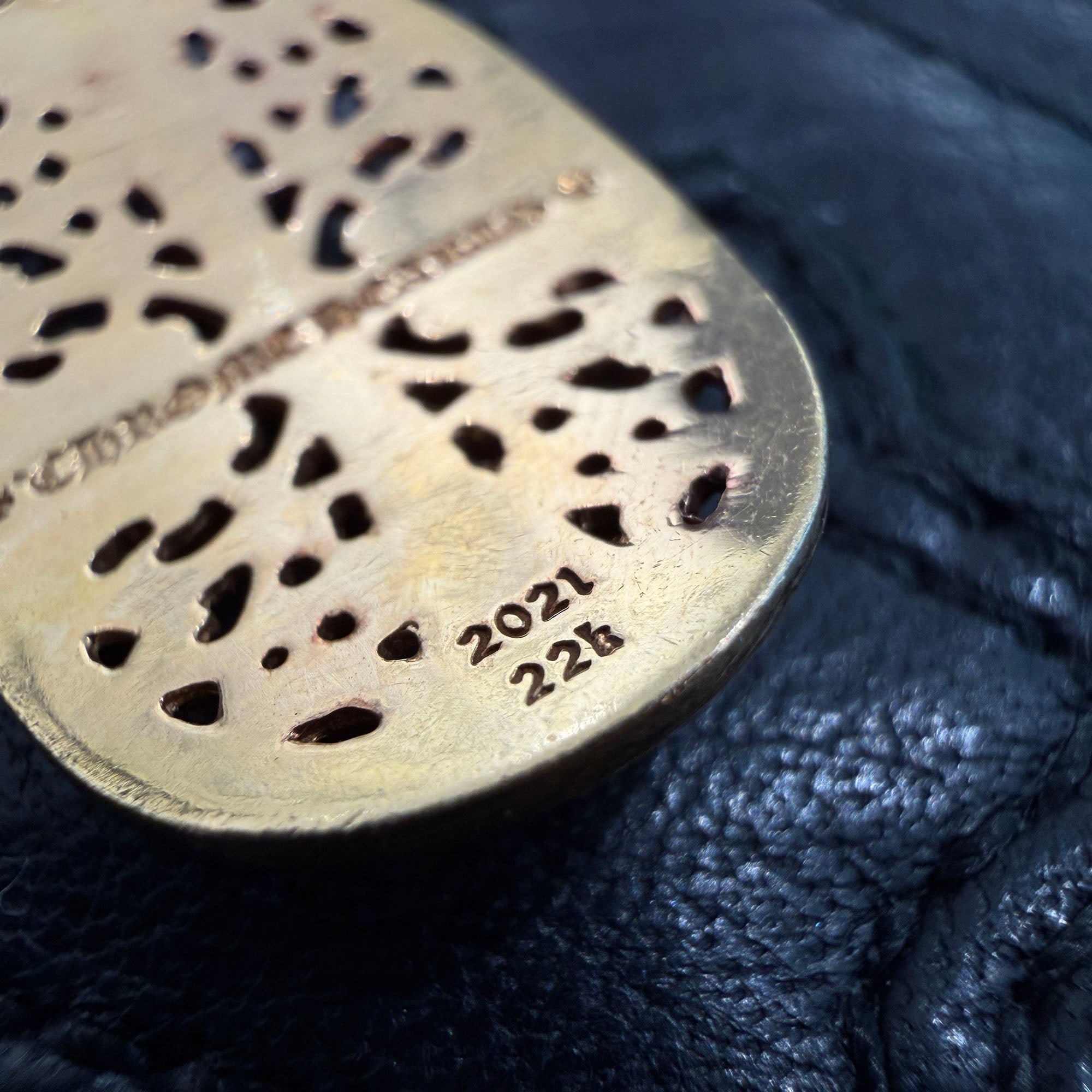 CHROME HEARTS 22K Classic Oval Cross Pendent Top Pave Diamond クロムハーツ 22K クラシック オーバルクロス ペンダントトップ パヴェダイヤモンド