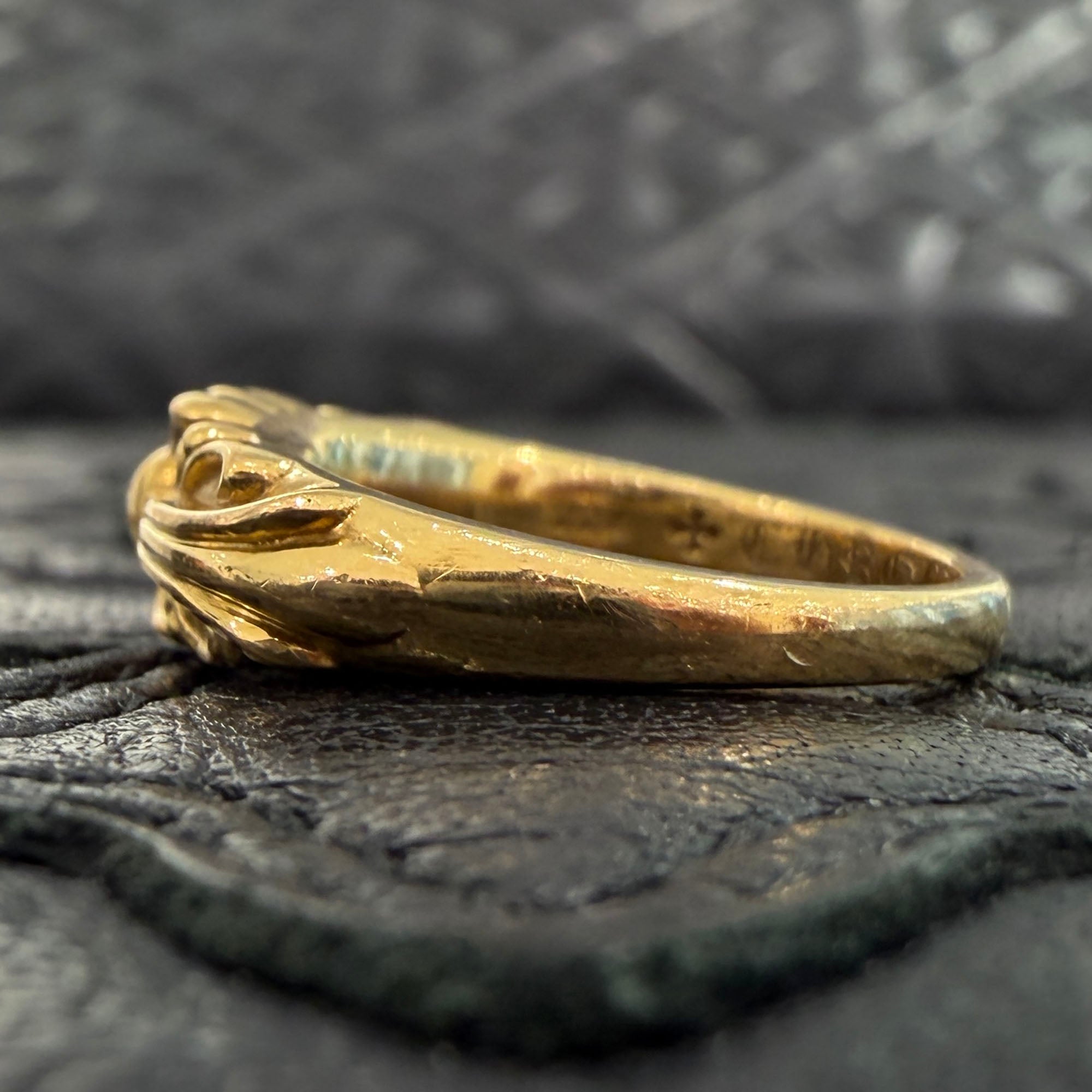 CHROME HEARTS 22K Baby Classic Floral Cross Ring Size 8号 クロムハーツ 22K ベイビークラシック フローラルクロス リング サイズ8号